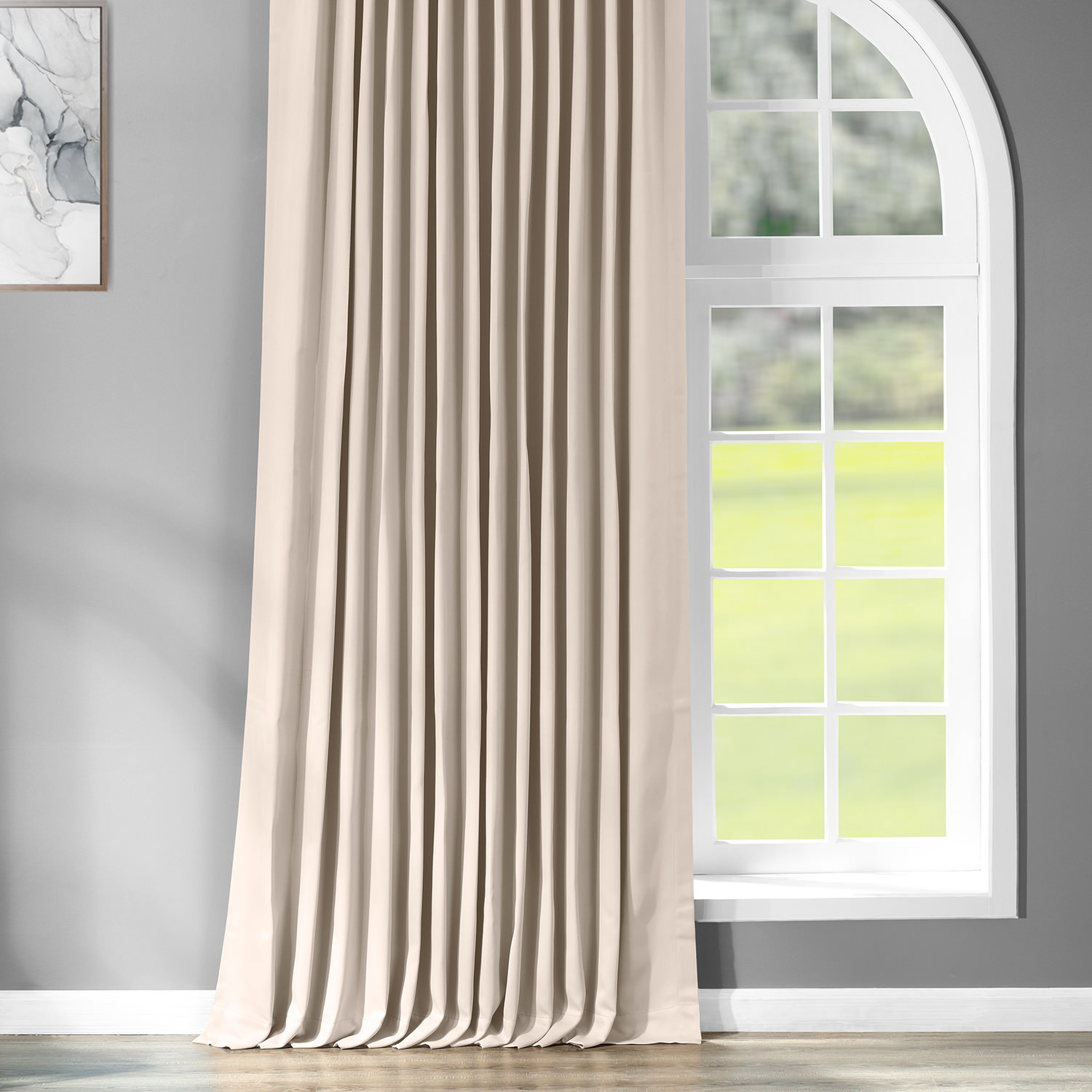 Eggnog Extra Wide Blackout Room Darkening Curtain