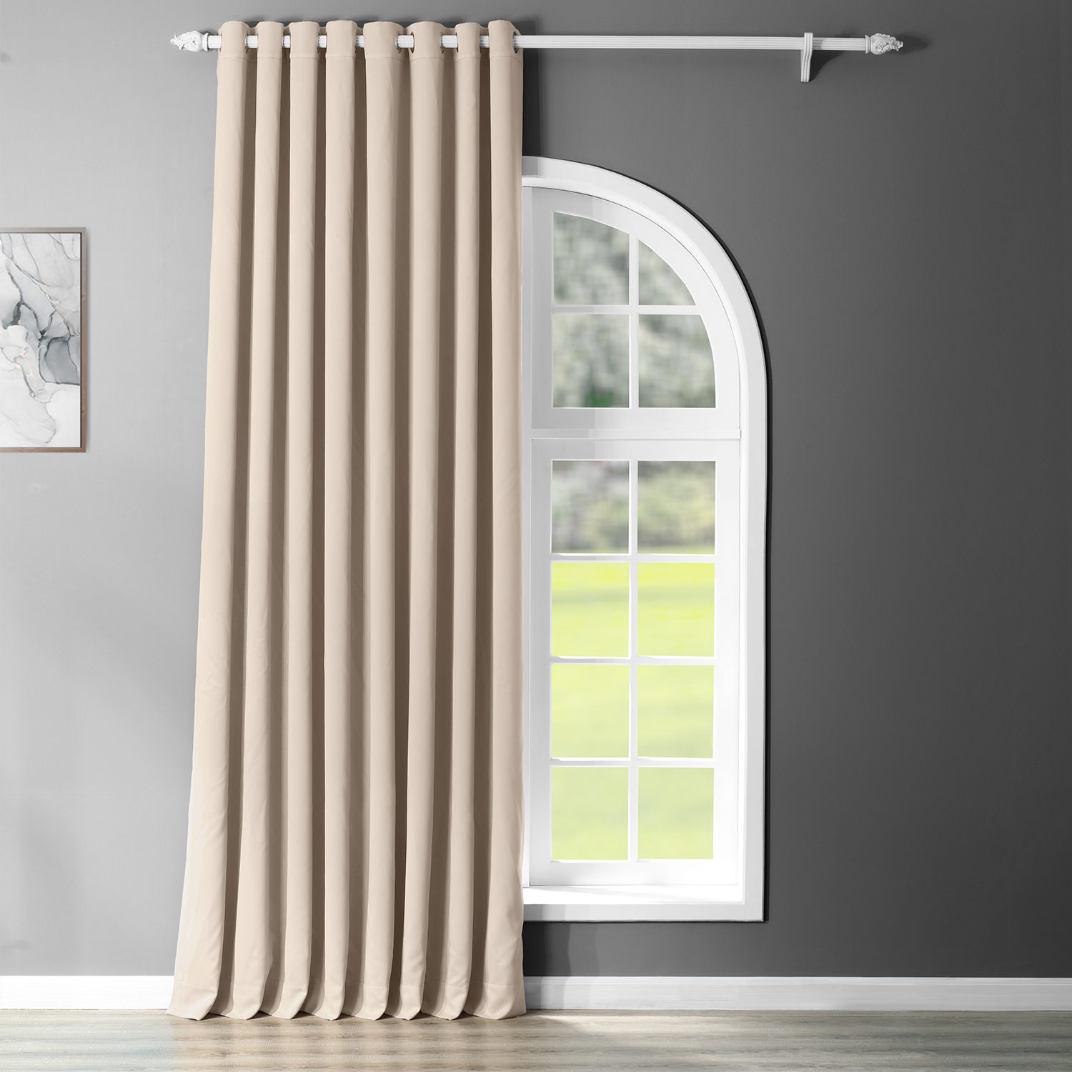 Eggnog Grommet Extra Wide Blackout Room Darkening Curtain