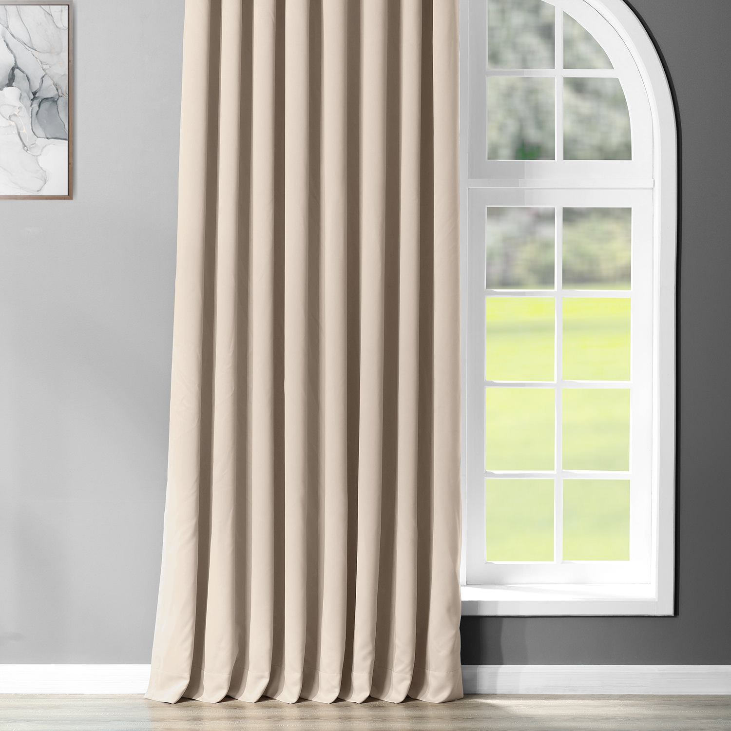 Eggnog Grommet Extra Wide Blackout Room Darkening Curtain