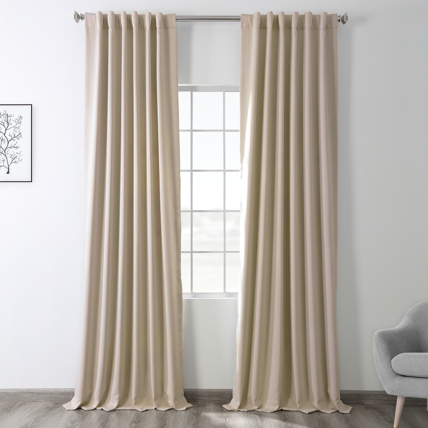 Eggnog Pole Pocket Blackout Room Darkening Curtain