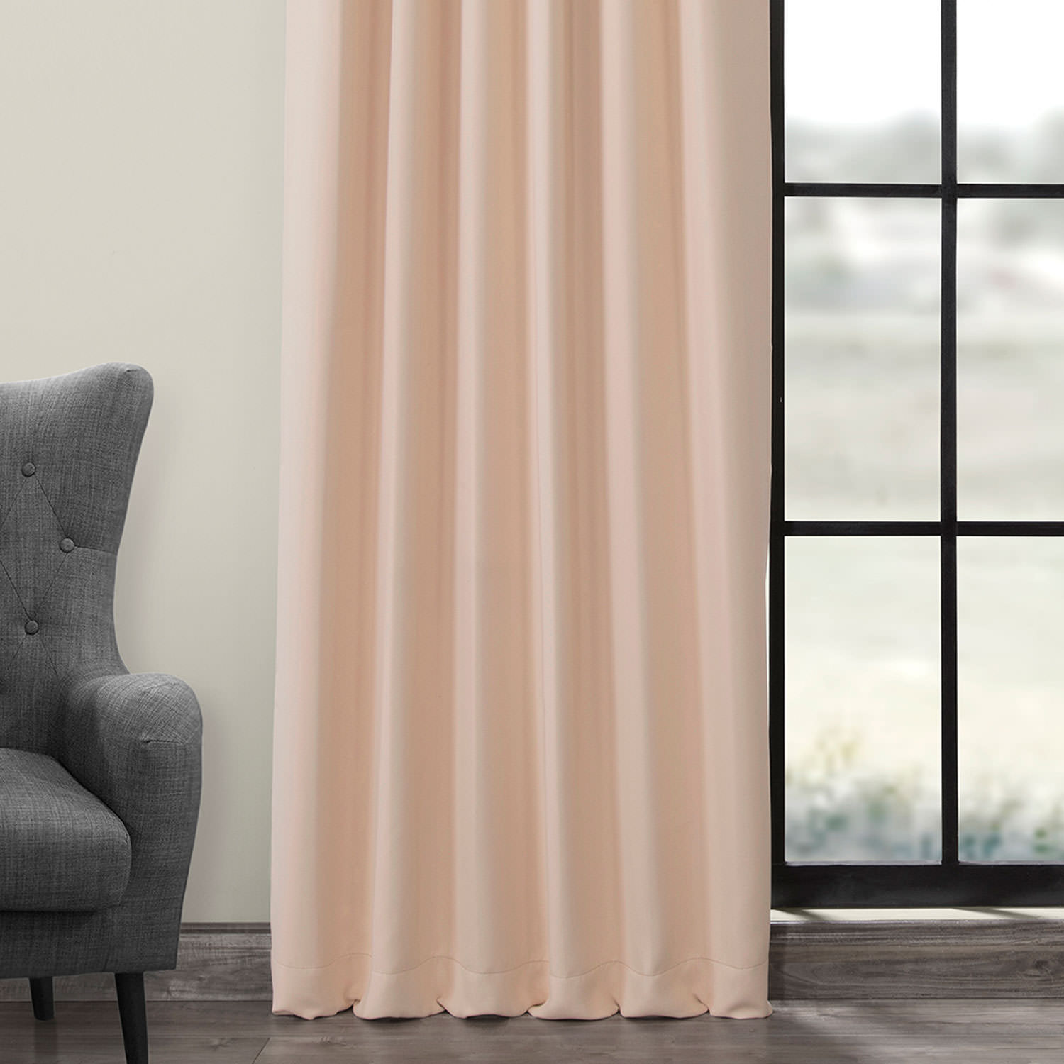 Bellini Peach Blackout Room Darkening Curtain