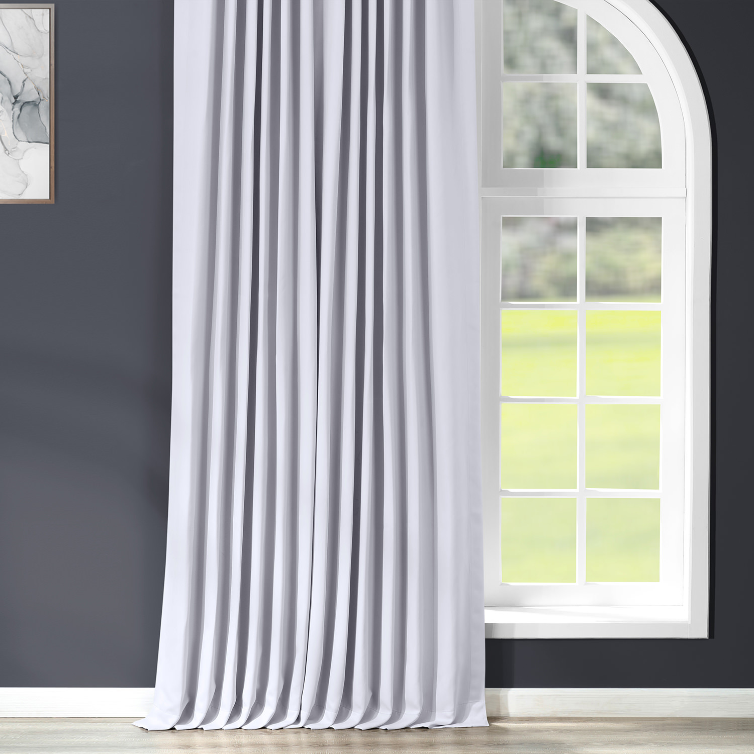 Fog Grey Extrawide Blackout Room Darkening Curtain