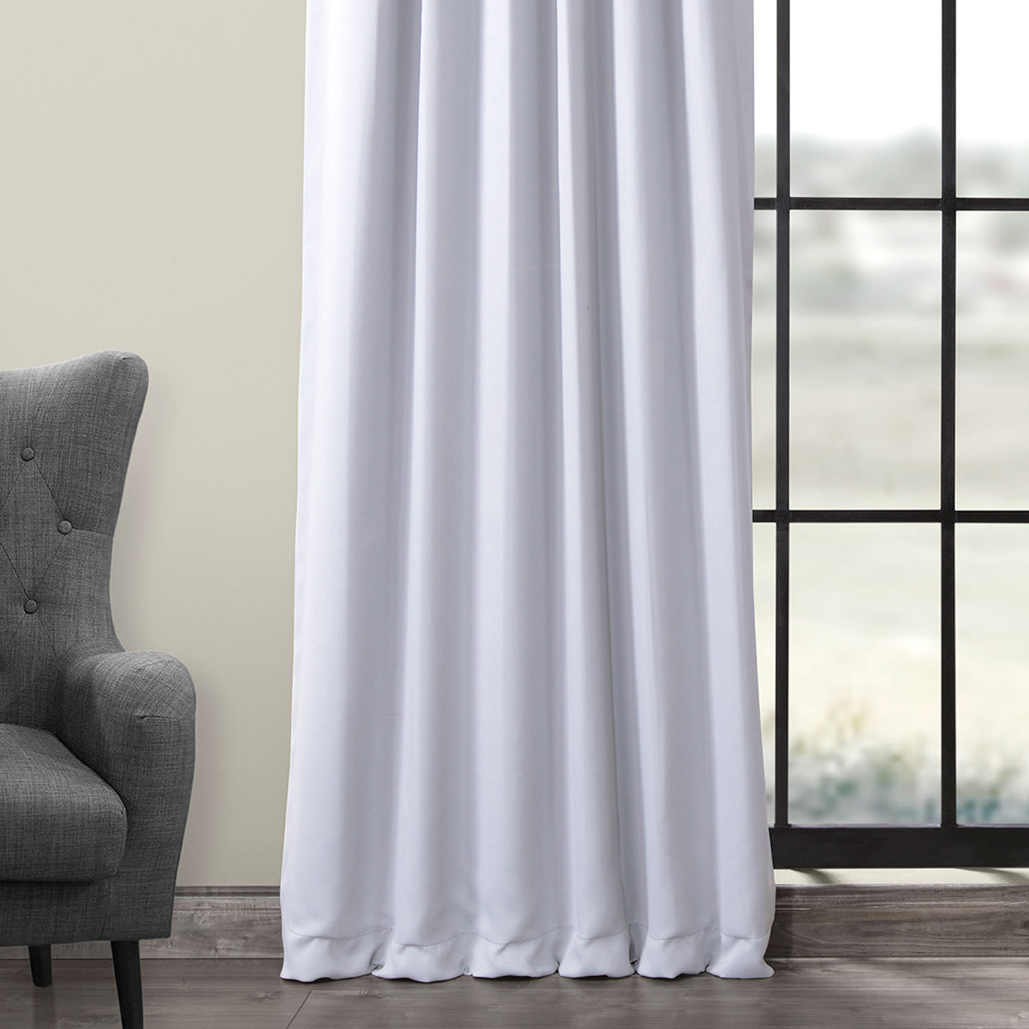 Fog Grey Blackout Room Darkening Curtain