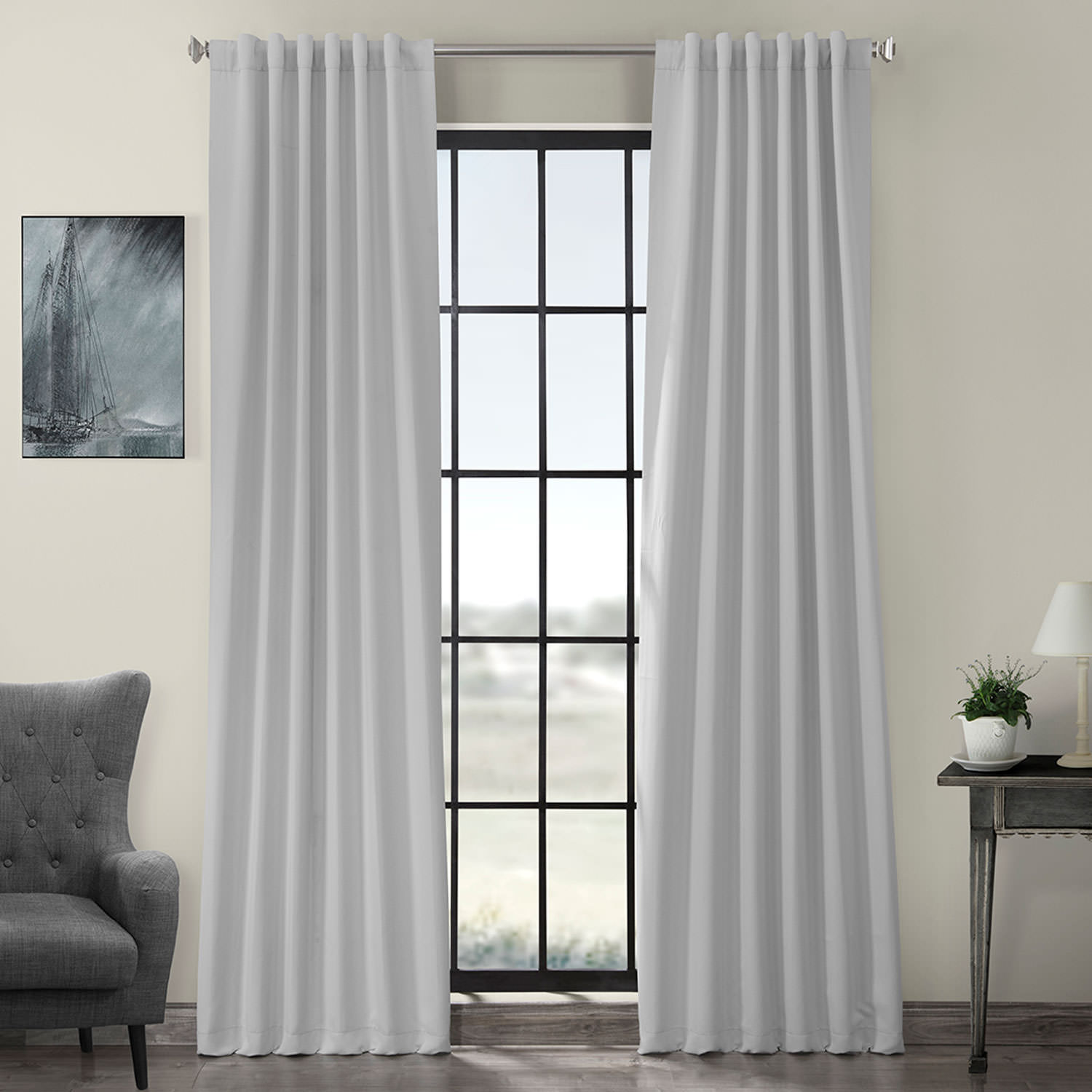 Arctic Grey Blackout Room Darkening Curtain