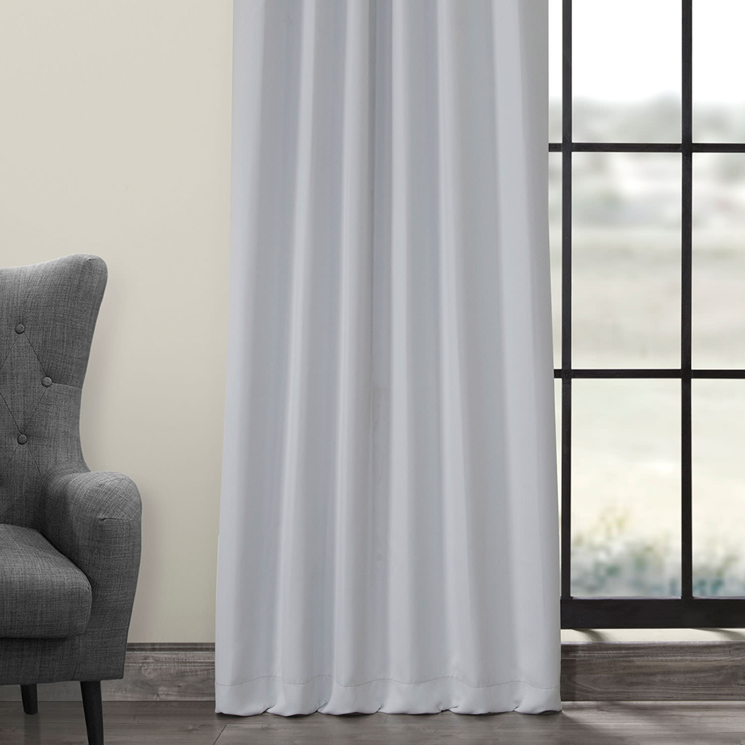 Arctic Grey Blackout Room Darkening Curtain