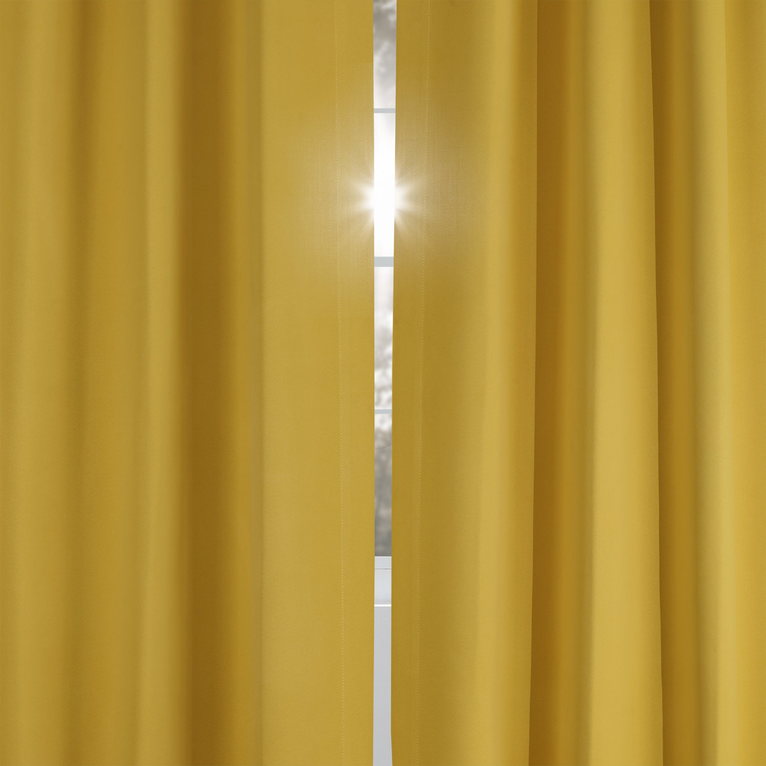 Solarium Yellow Blackout Room Darkening Curtain