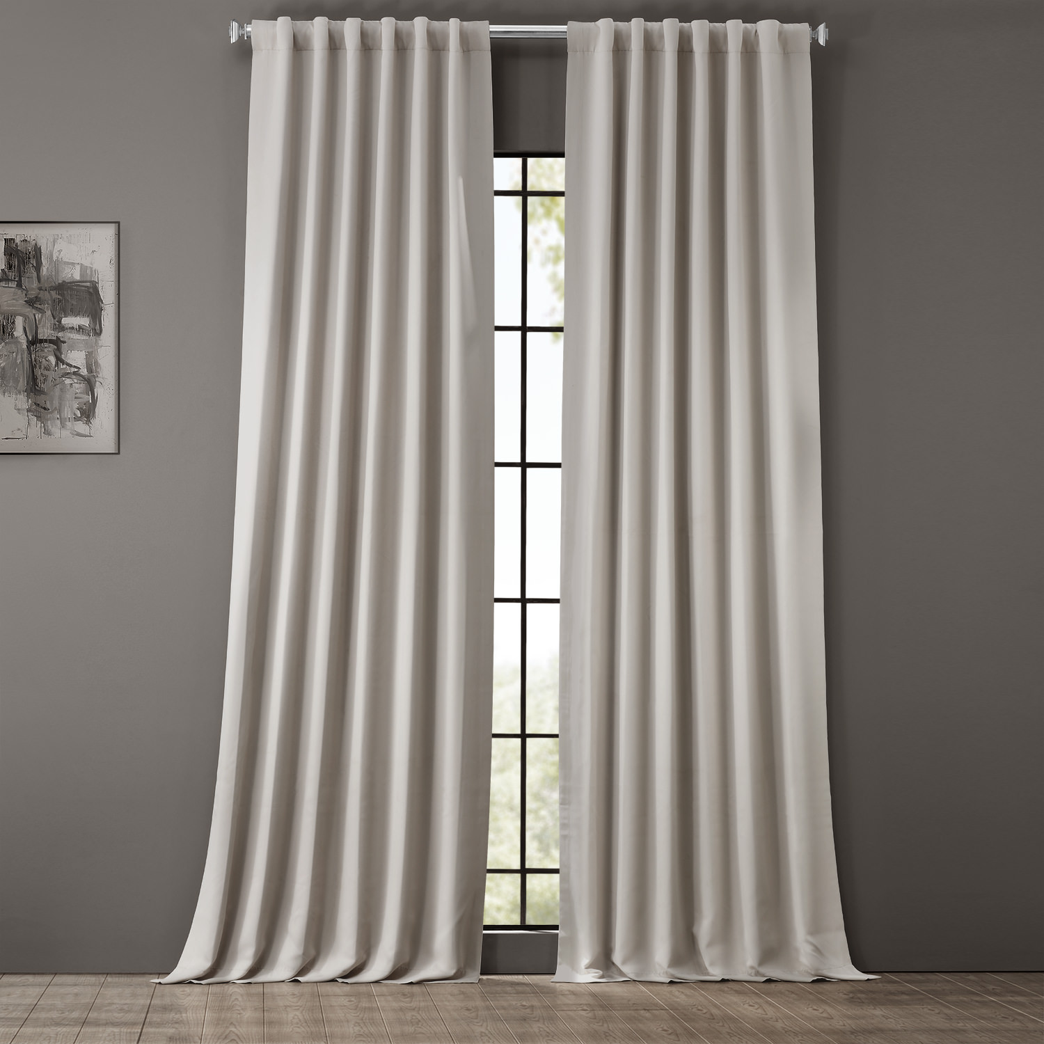 Alabaster Beige Blackout Room Darkening Curtain