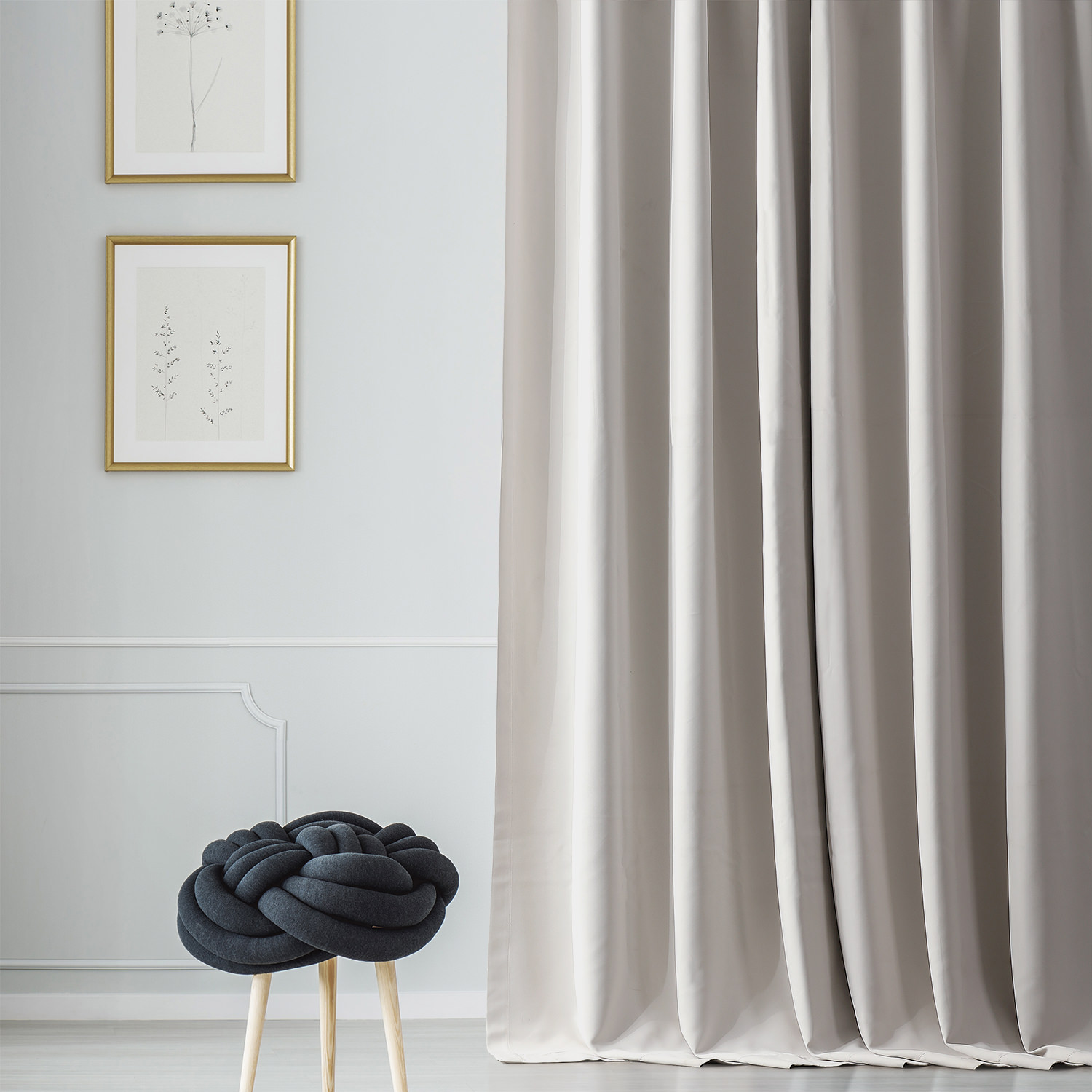 Alabaster Beige Blackout Room Darkening Curtain