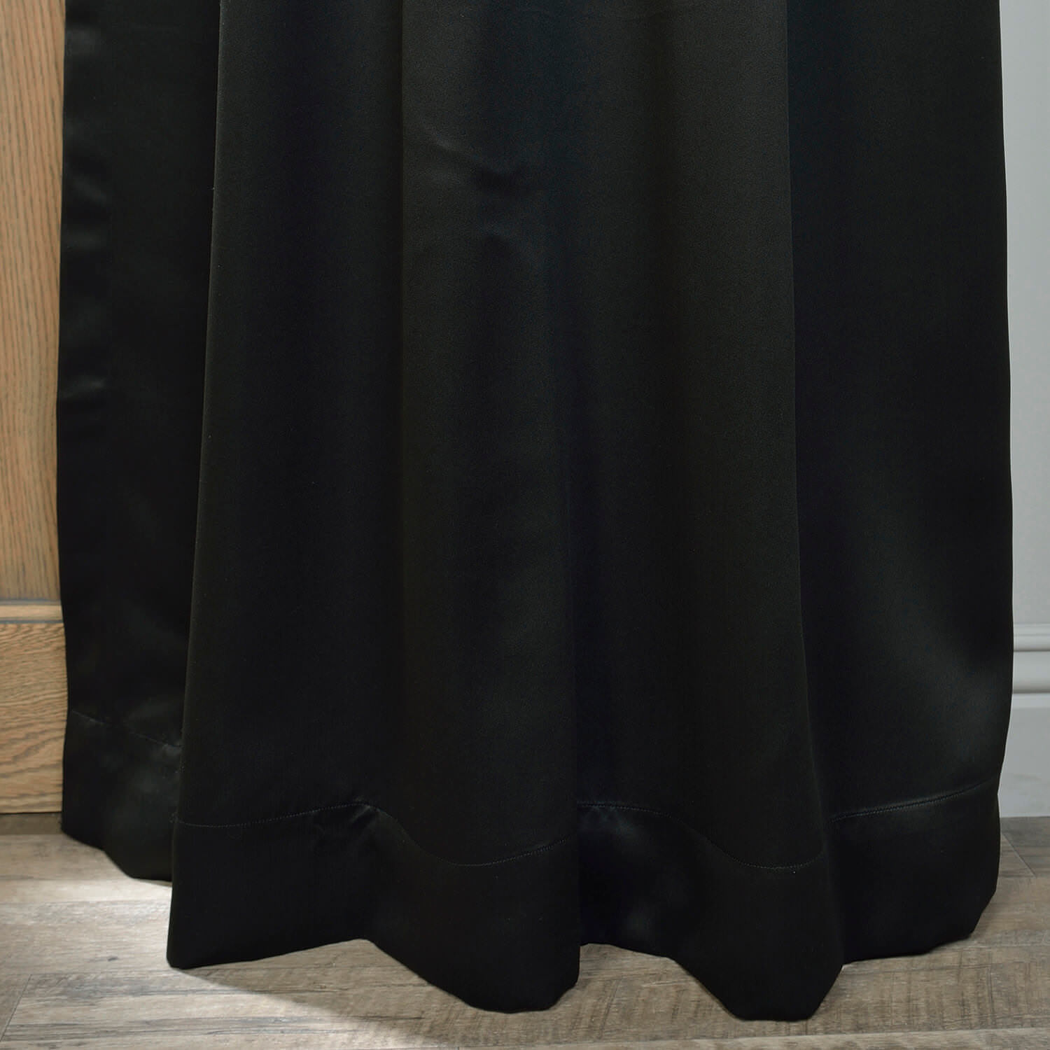 Jet Black Grommet Blackout Room Darkening Curtain