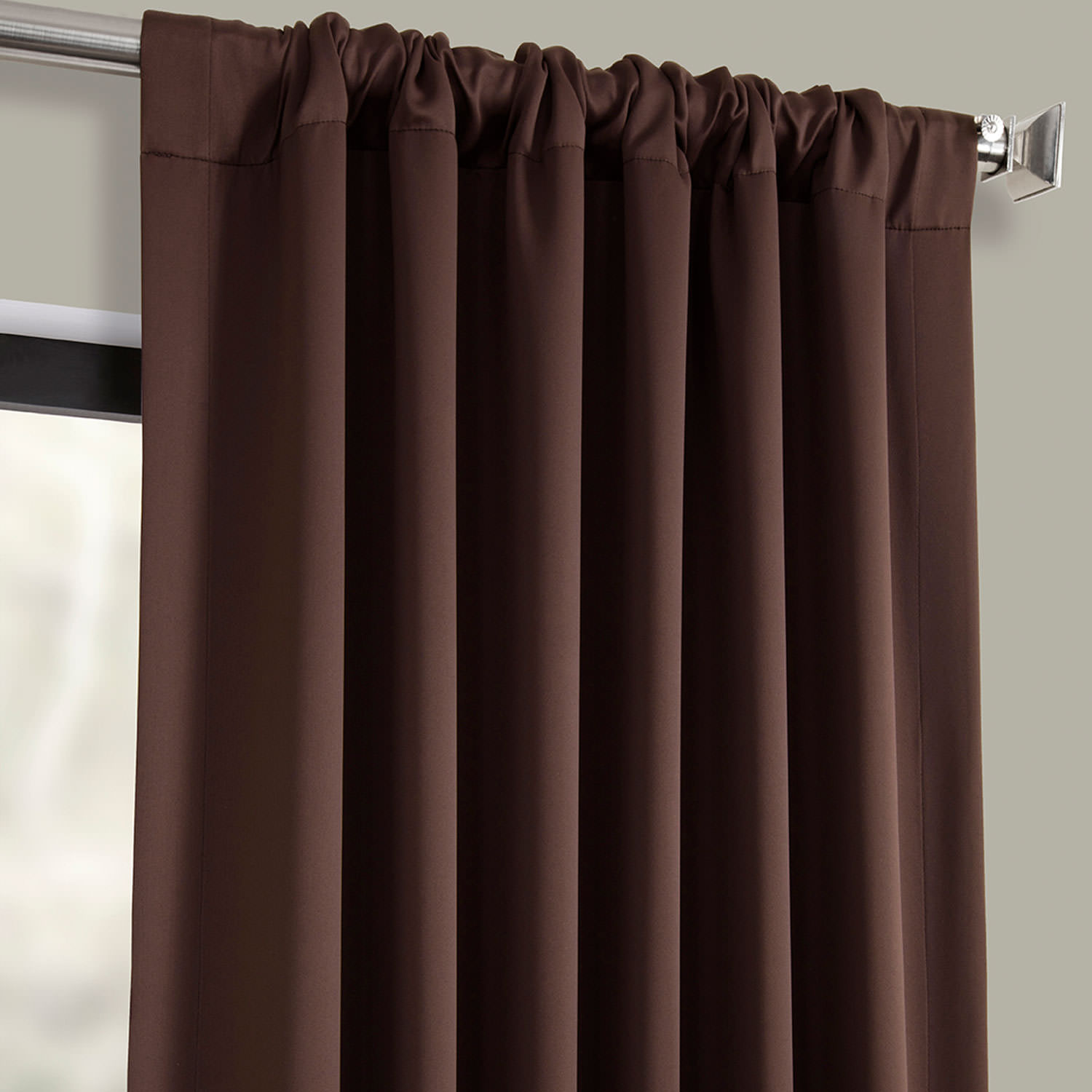 Java Pole Pocket Blackout Room Darkening Curtain