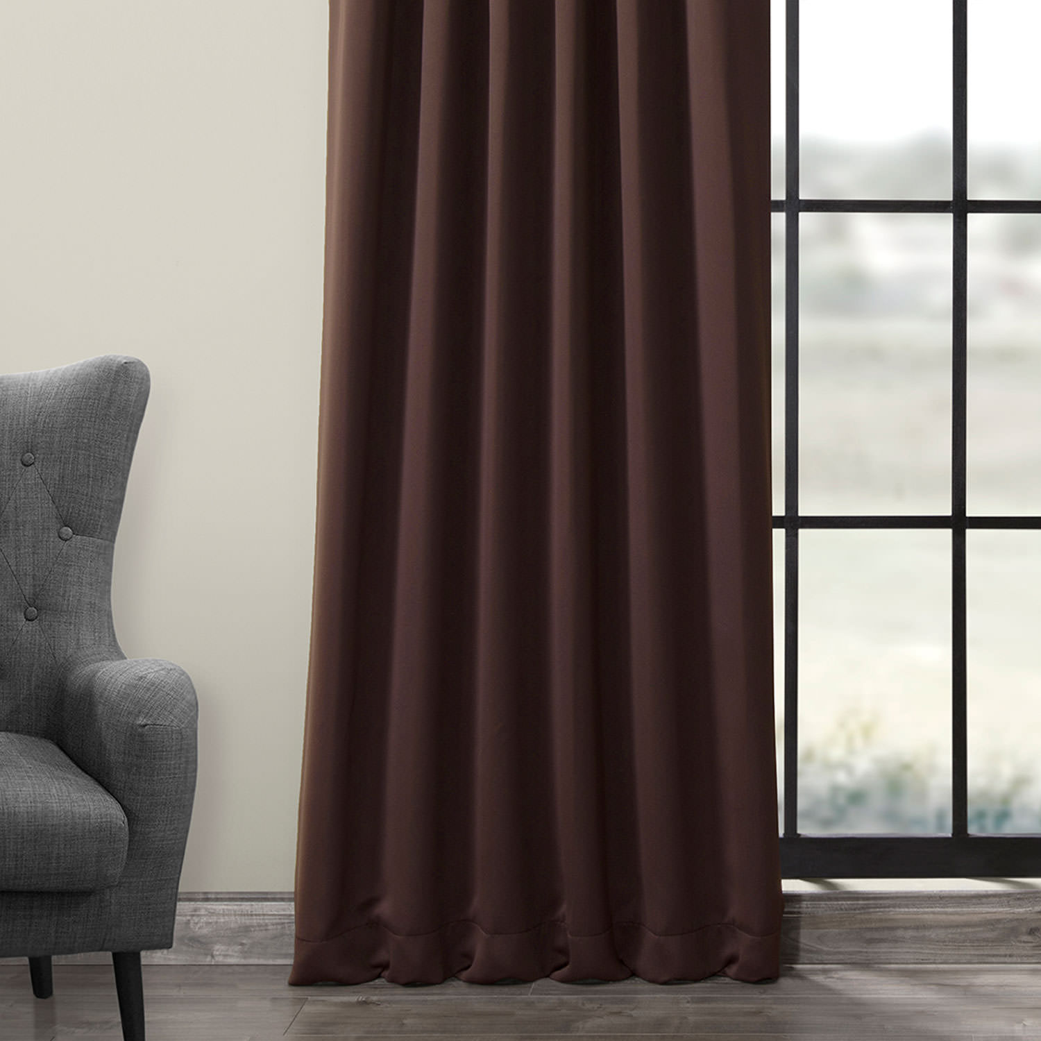 Java Pole Pocket Blackout Room Darkening Curtain