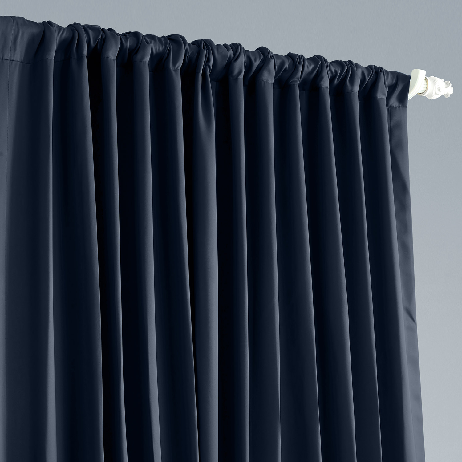 Navy Blue Extra Wide Blackout Room Darkening Curtain