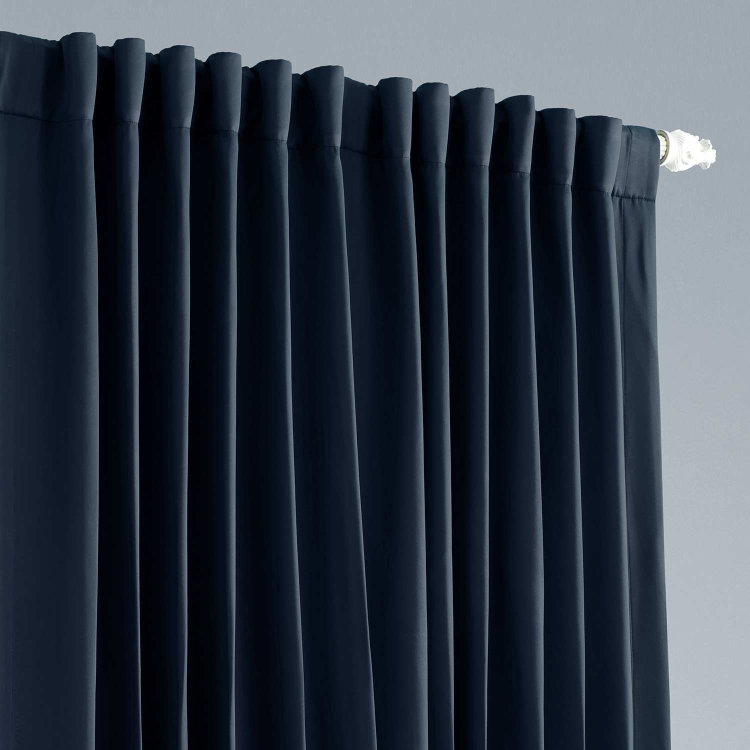 Navy Blue Extra Wide Blackout Room Darkening Curtain