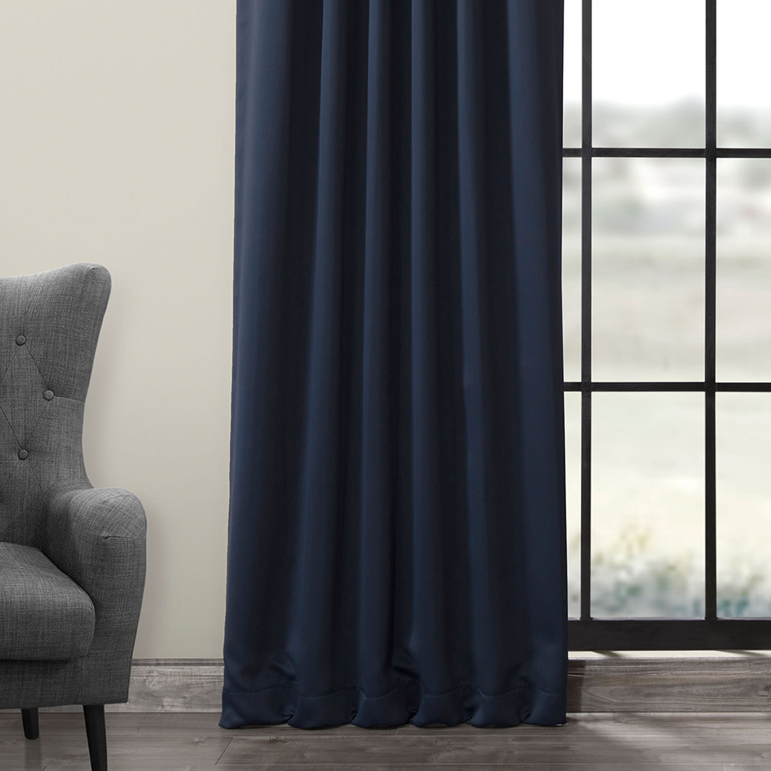 Nocturne Blue Blackout Room Darkening Curtain