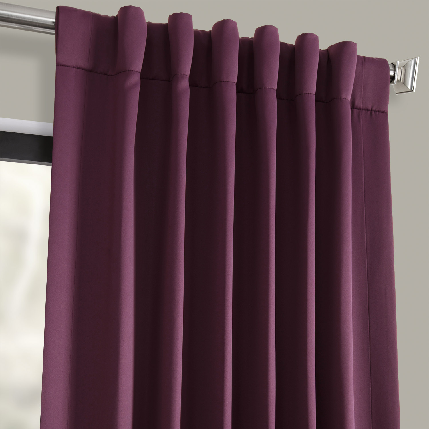 Aubergine Blackout Room Darkening Curtain