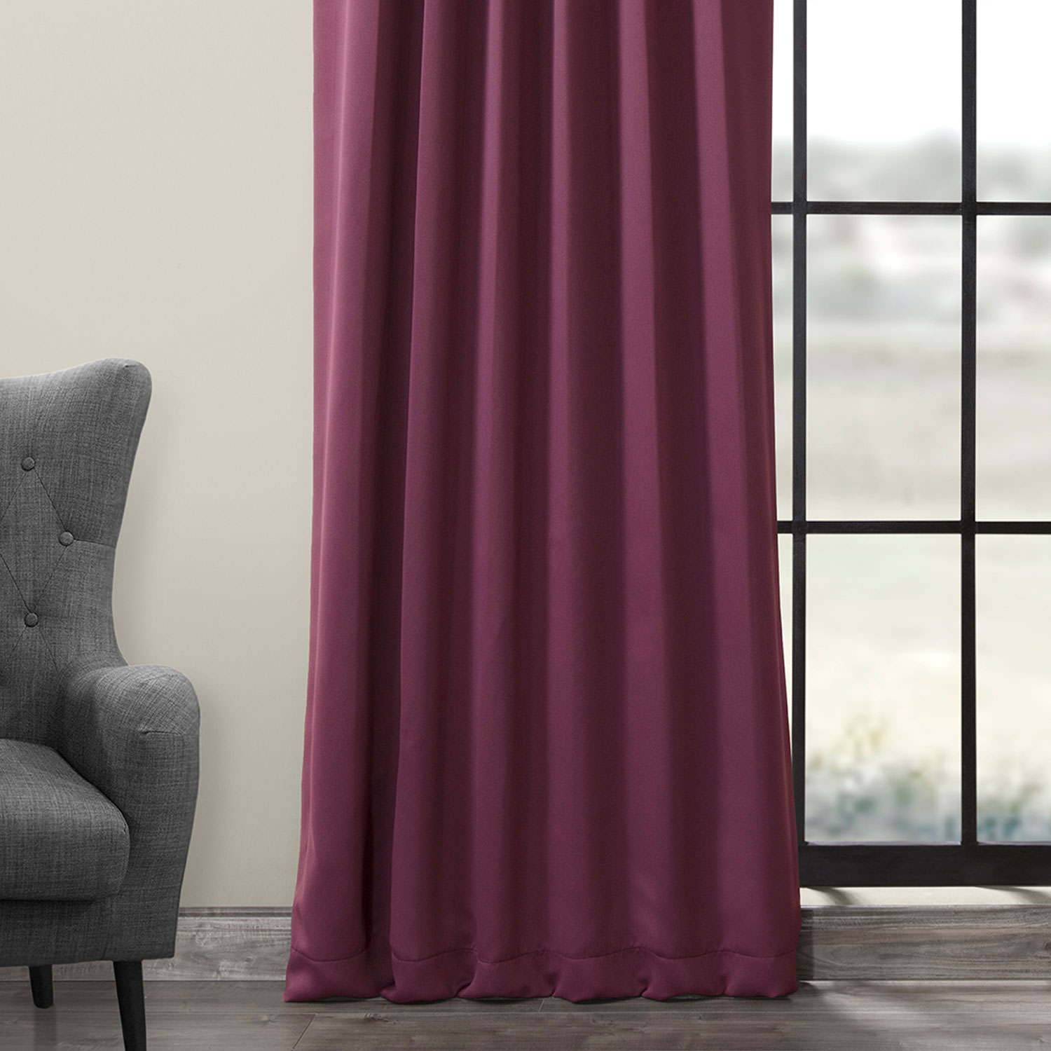 Aubergine Blackout Room Darkening Curtain