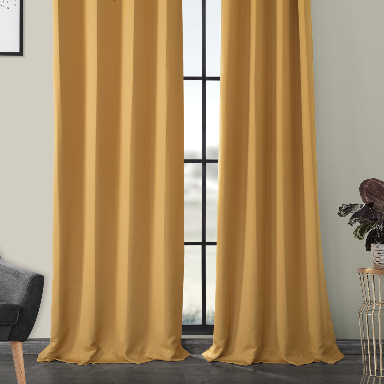 Marigold Grommet Blackout Room Darkening Curtain