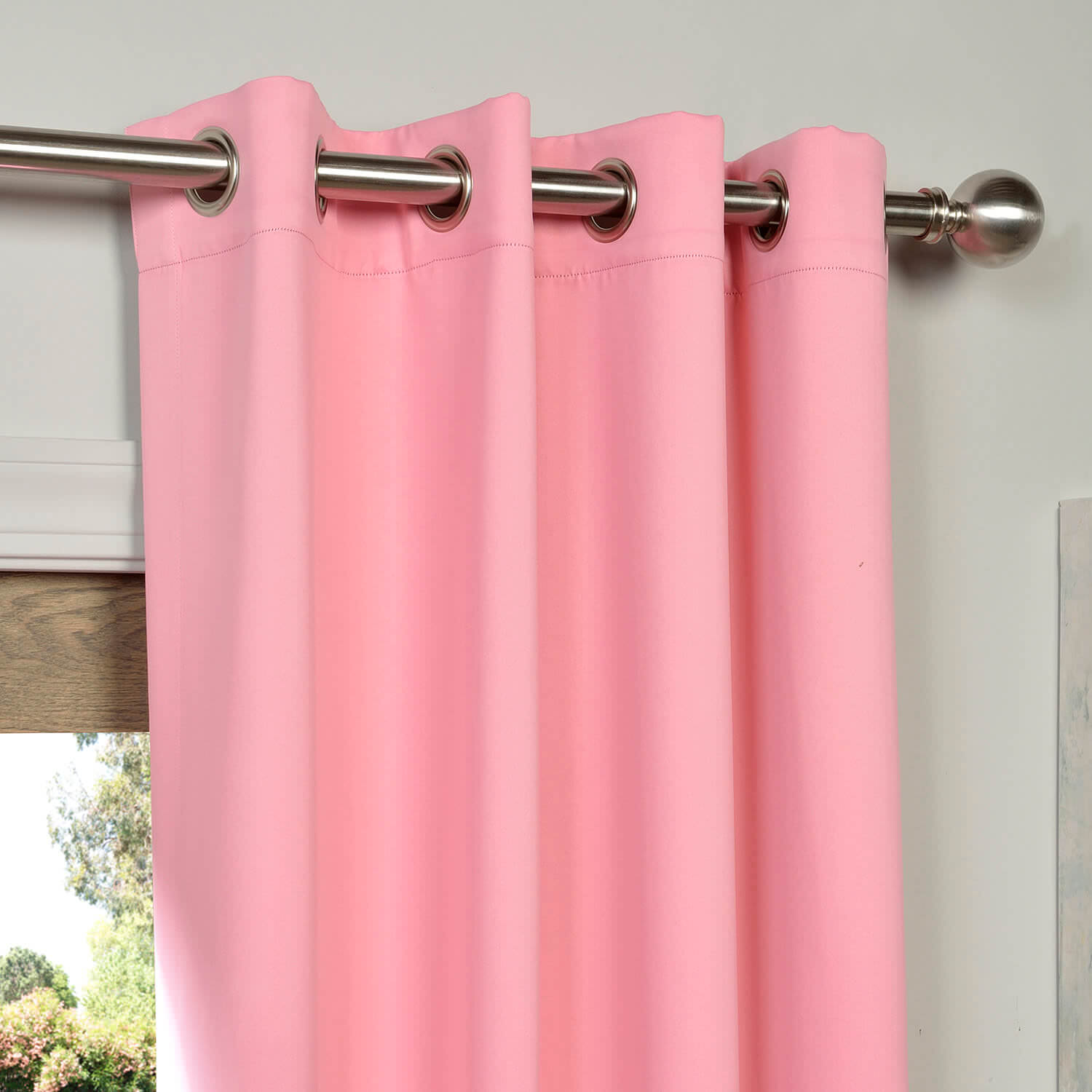 Precious Pink Grommet Blackout Room Darkening Curtain