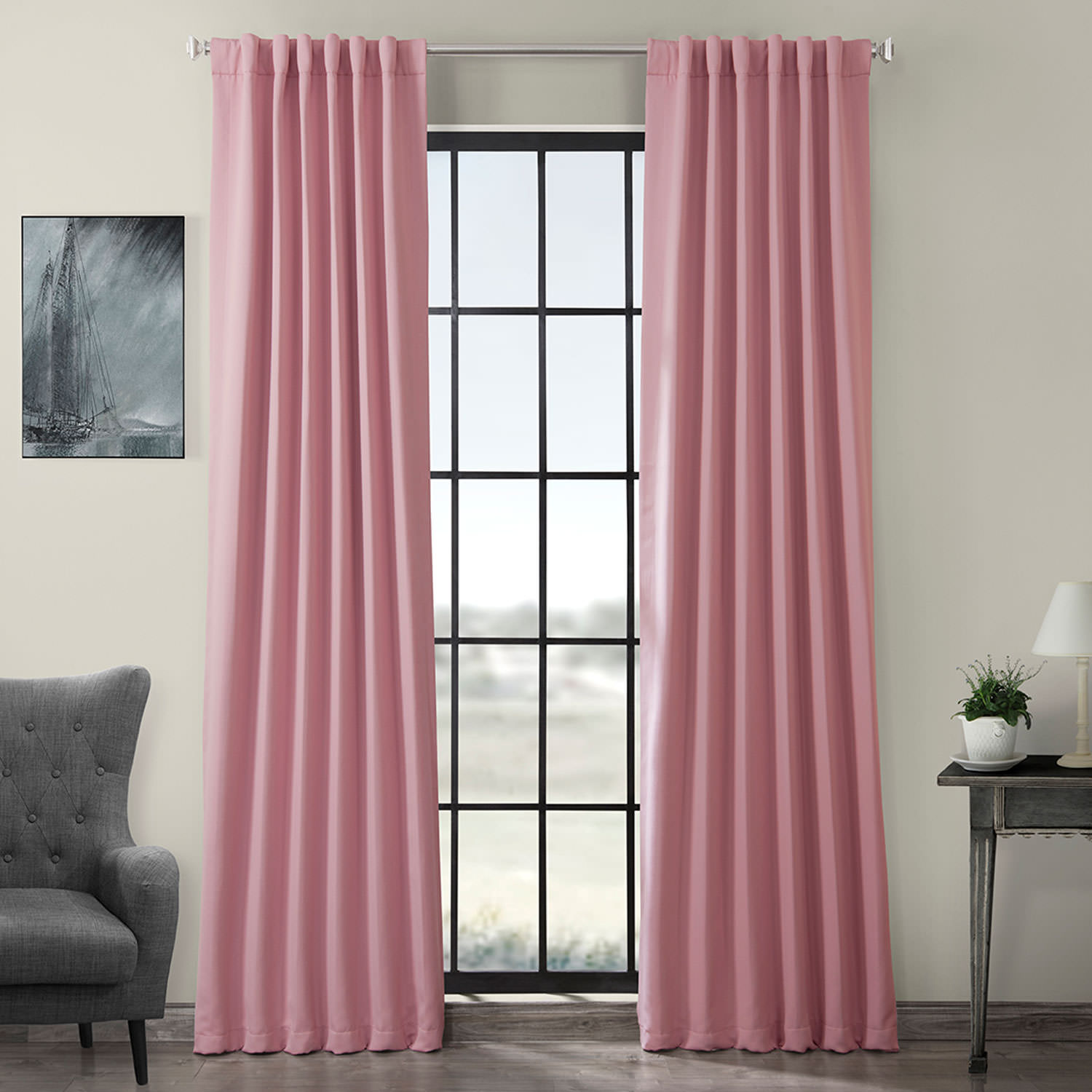 Precious Pink Blackout Room Darkening Curtain