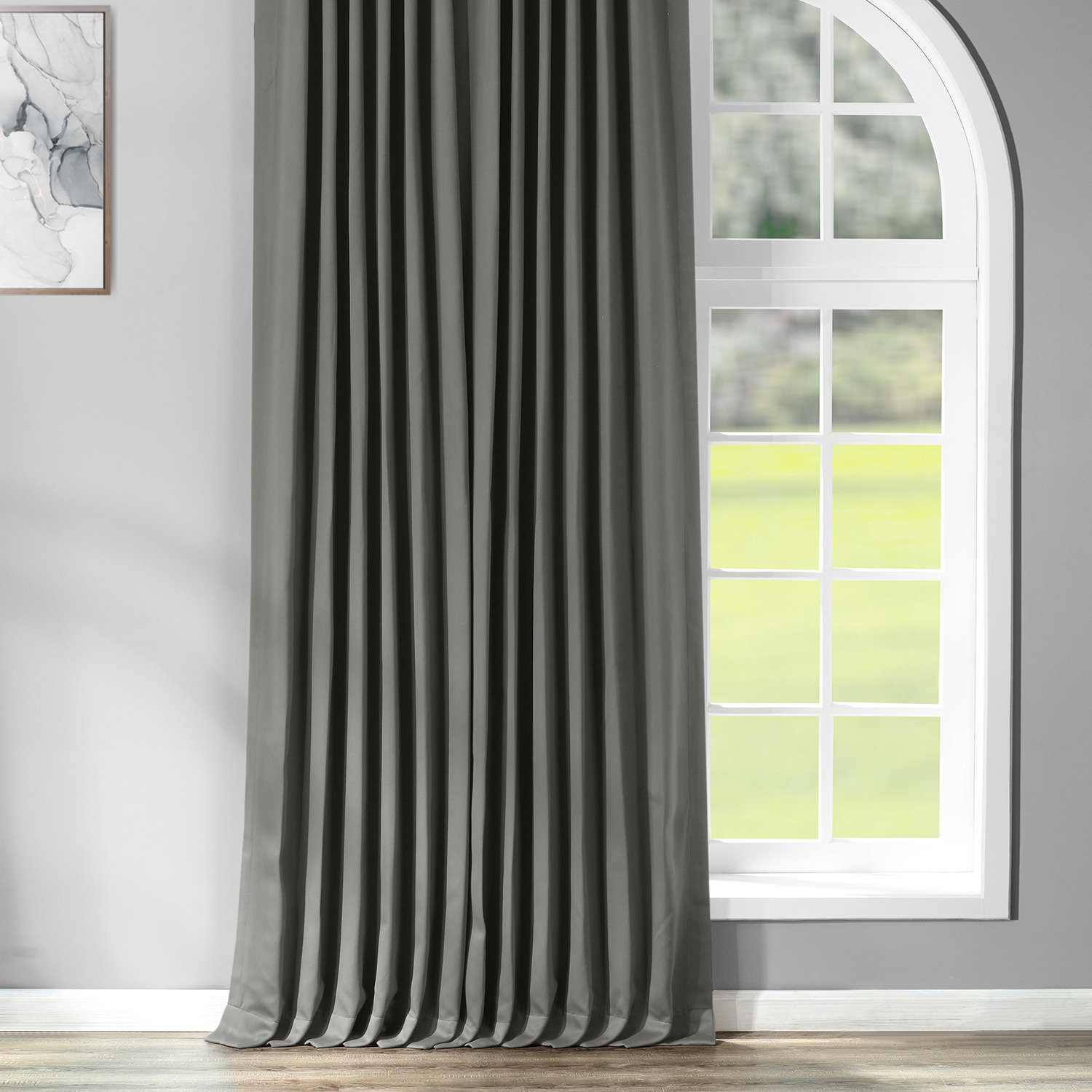 Anthracite Grey Extra Wide Blackout Room Darkening Curtain