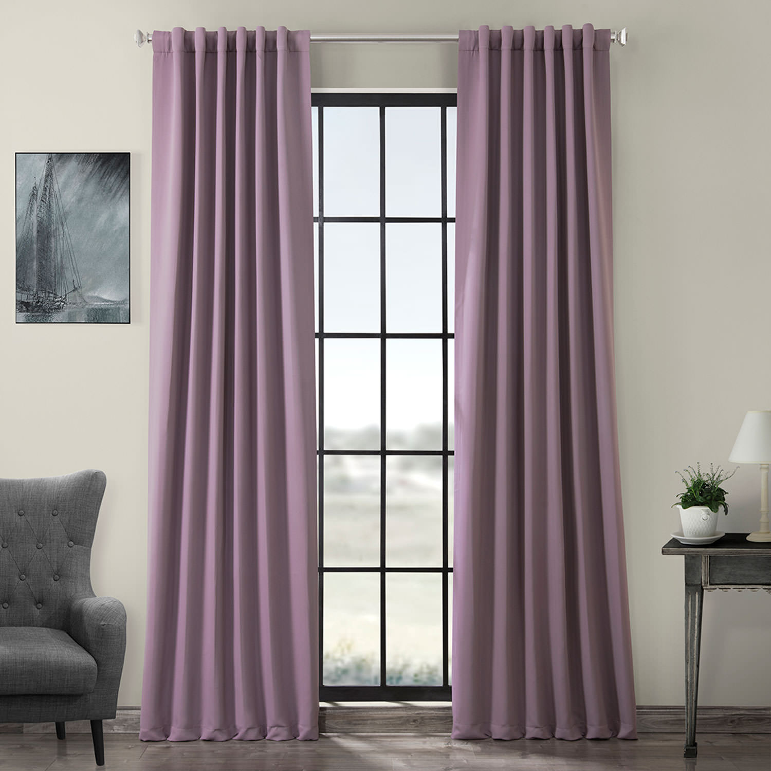 Purple Rain Blackout Room Darkening Curtain