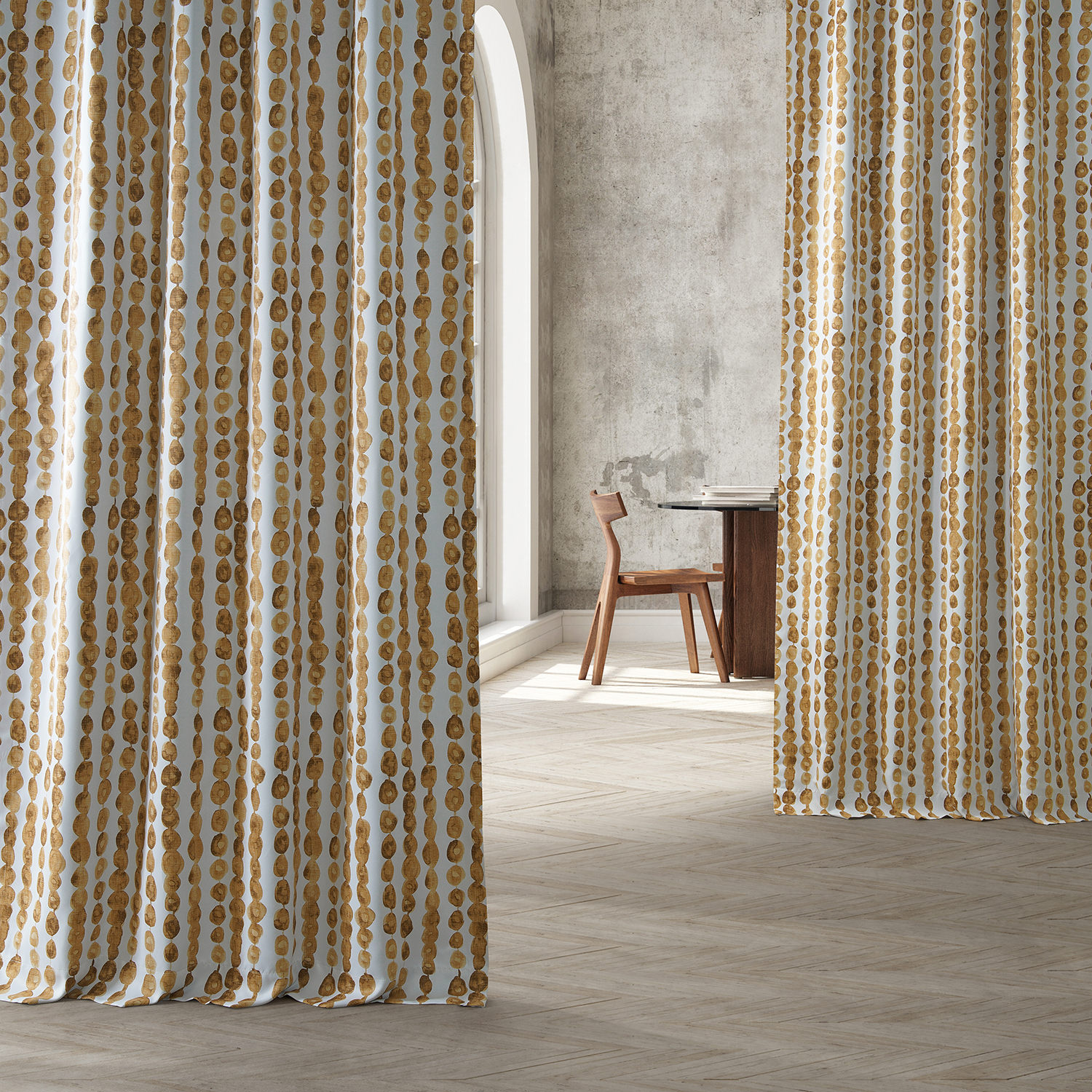 Gumdrop Honey Gold Room Darkening Curtain