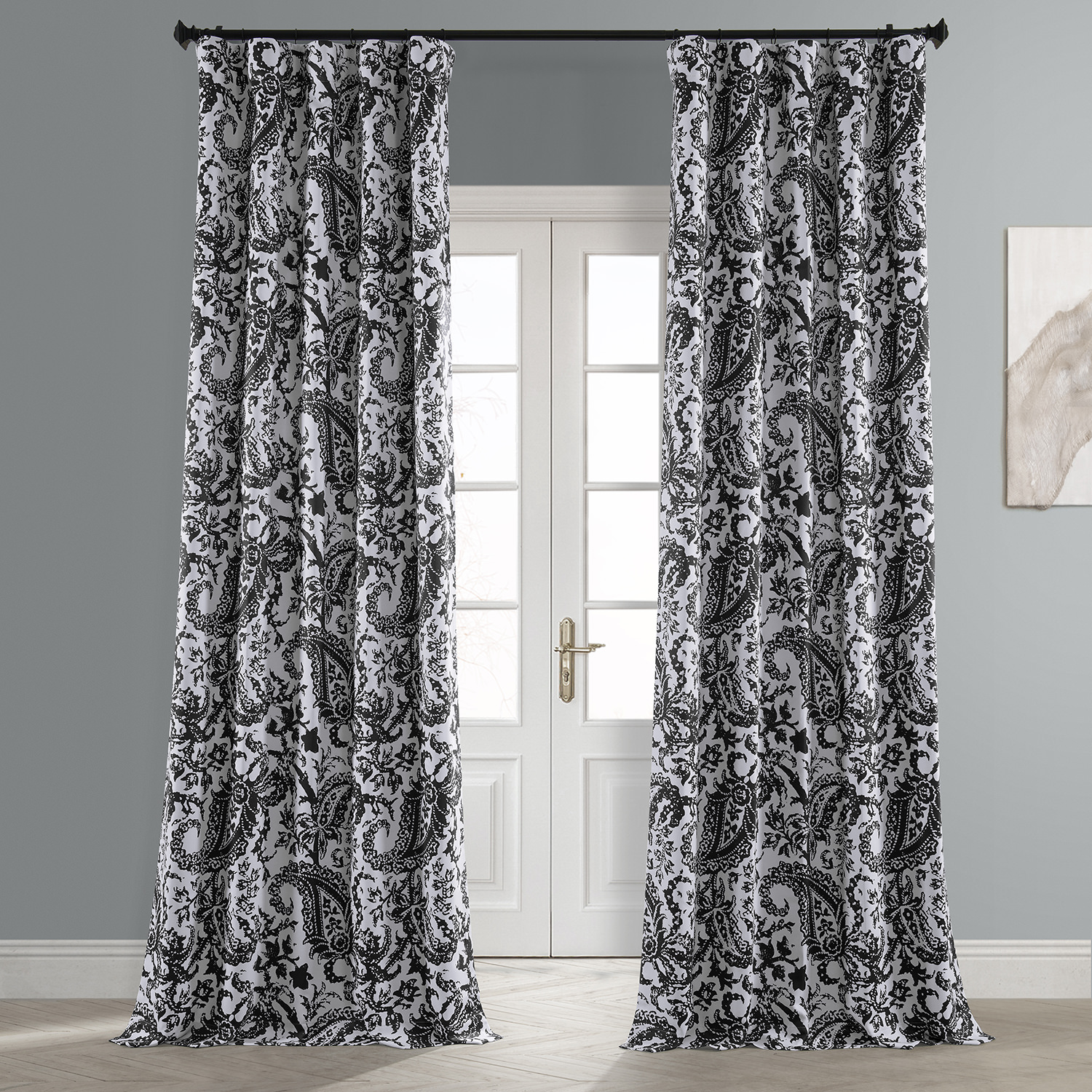 Zora Black Room Darkening Curtain