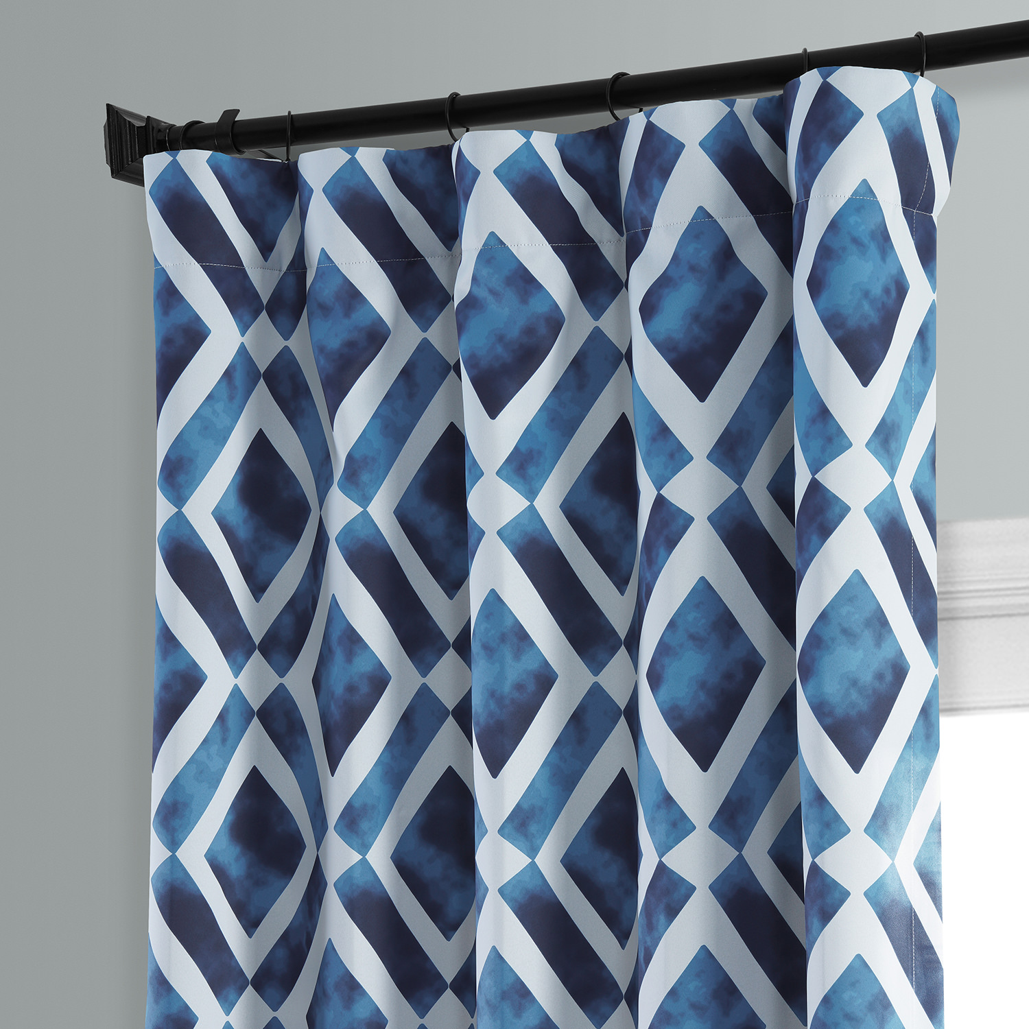 Piazza Blue Room Darkening Curtain