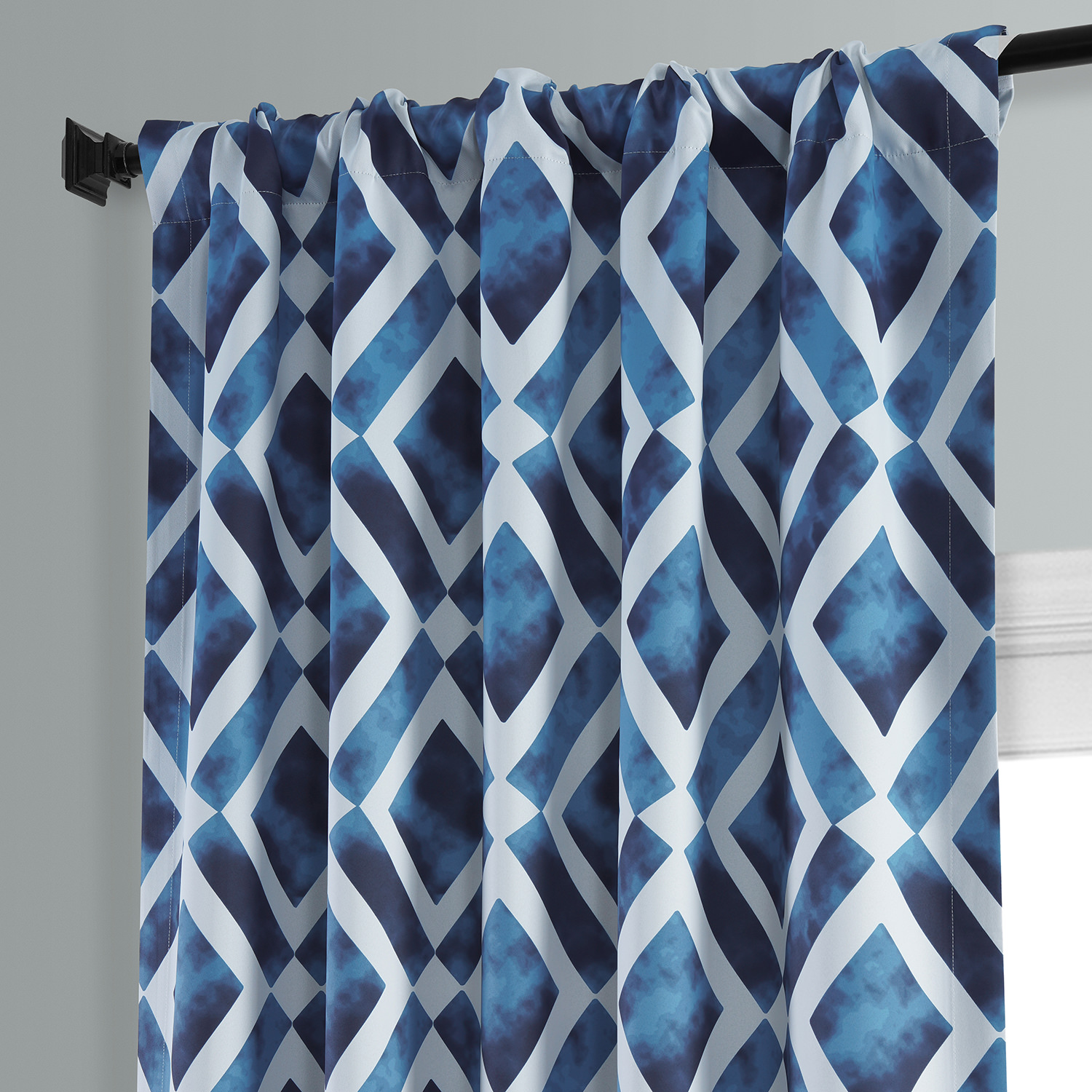 Piazza Blue Room Darkening Curtain