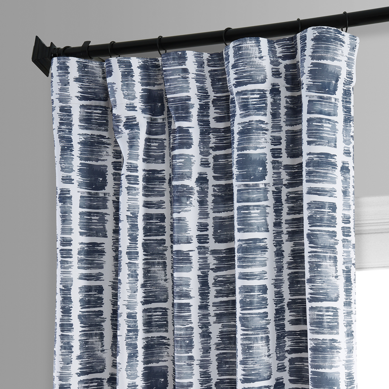 Matchstick Blue Lake Room Darkening Curtain