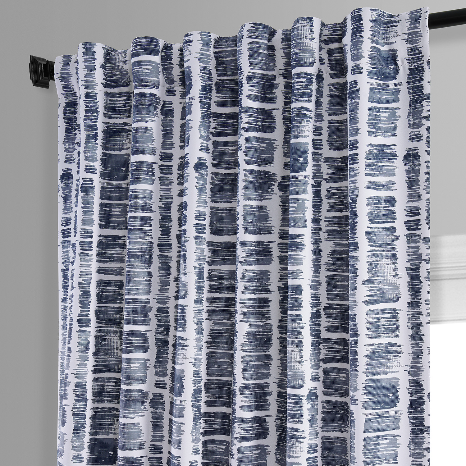 Matchstick Blue Lake Room Darkening Curtain