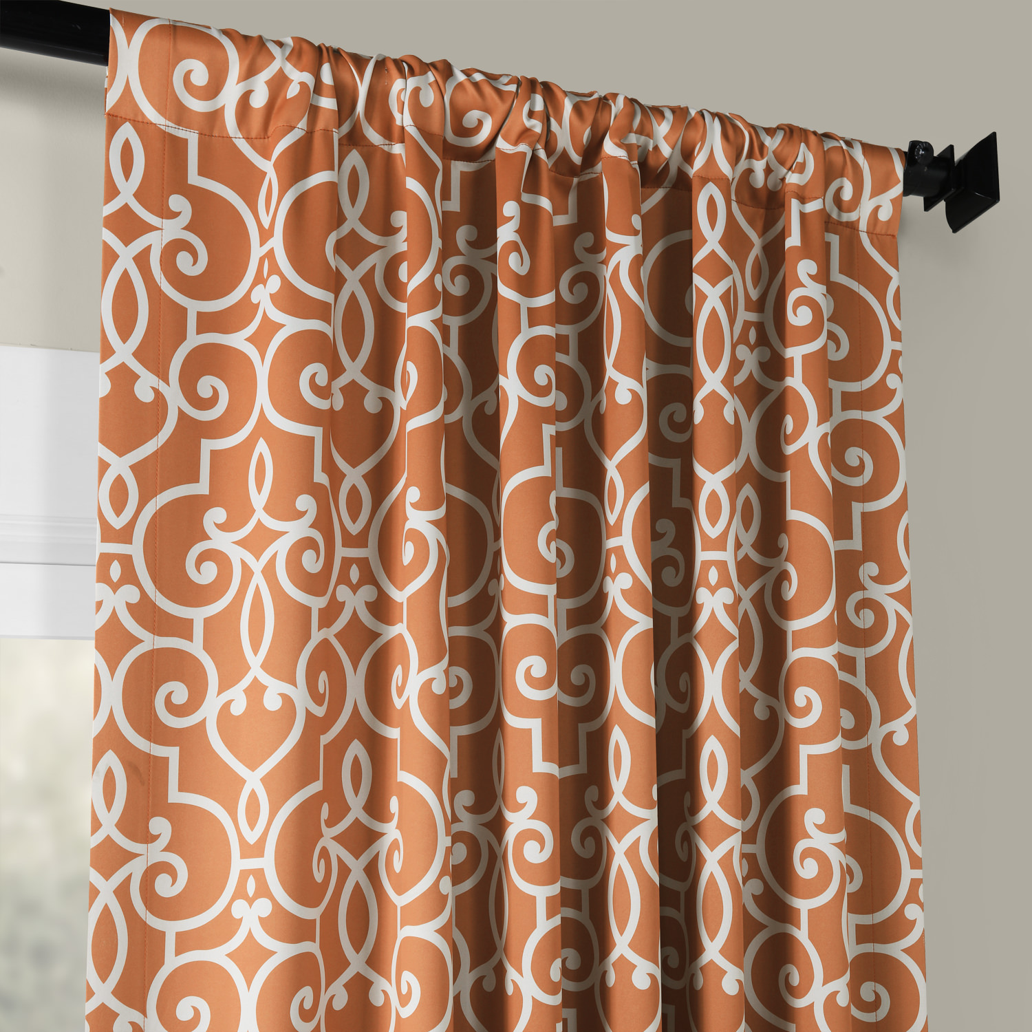 Nouveau Rust Blackout Room Darkening Curtain