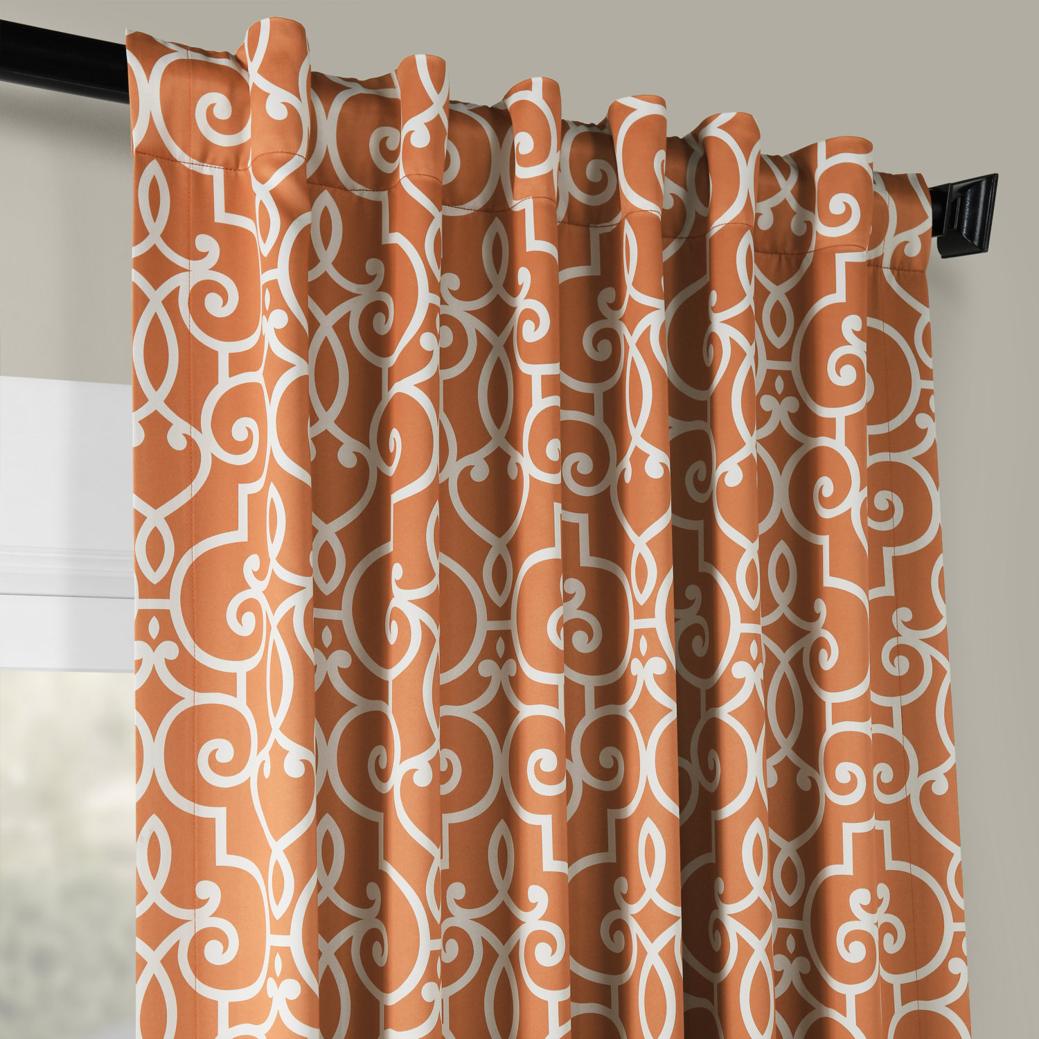 Nouveau Rust Blackout Room Darkening Curtain