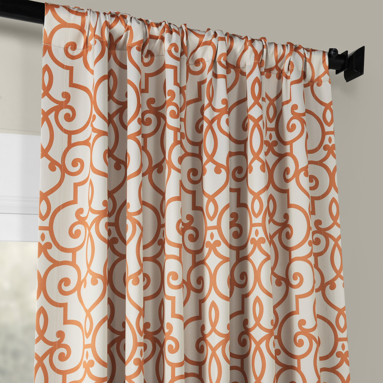 Nouveau Tan Blackout Room Darkening Curtain