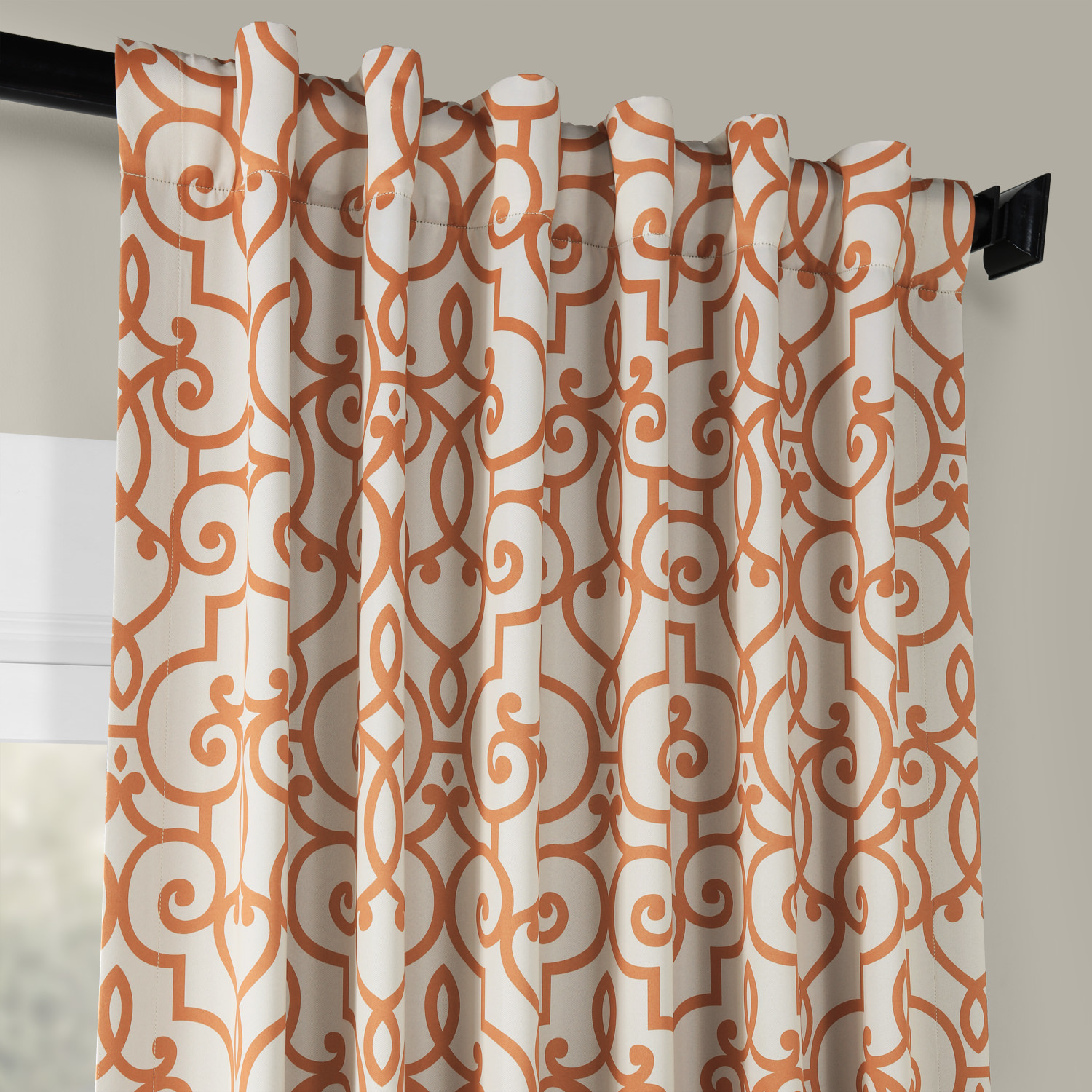 Nouveau Tan Blackout Room Darkening Curtain