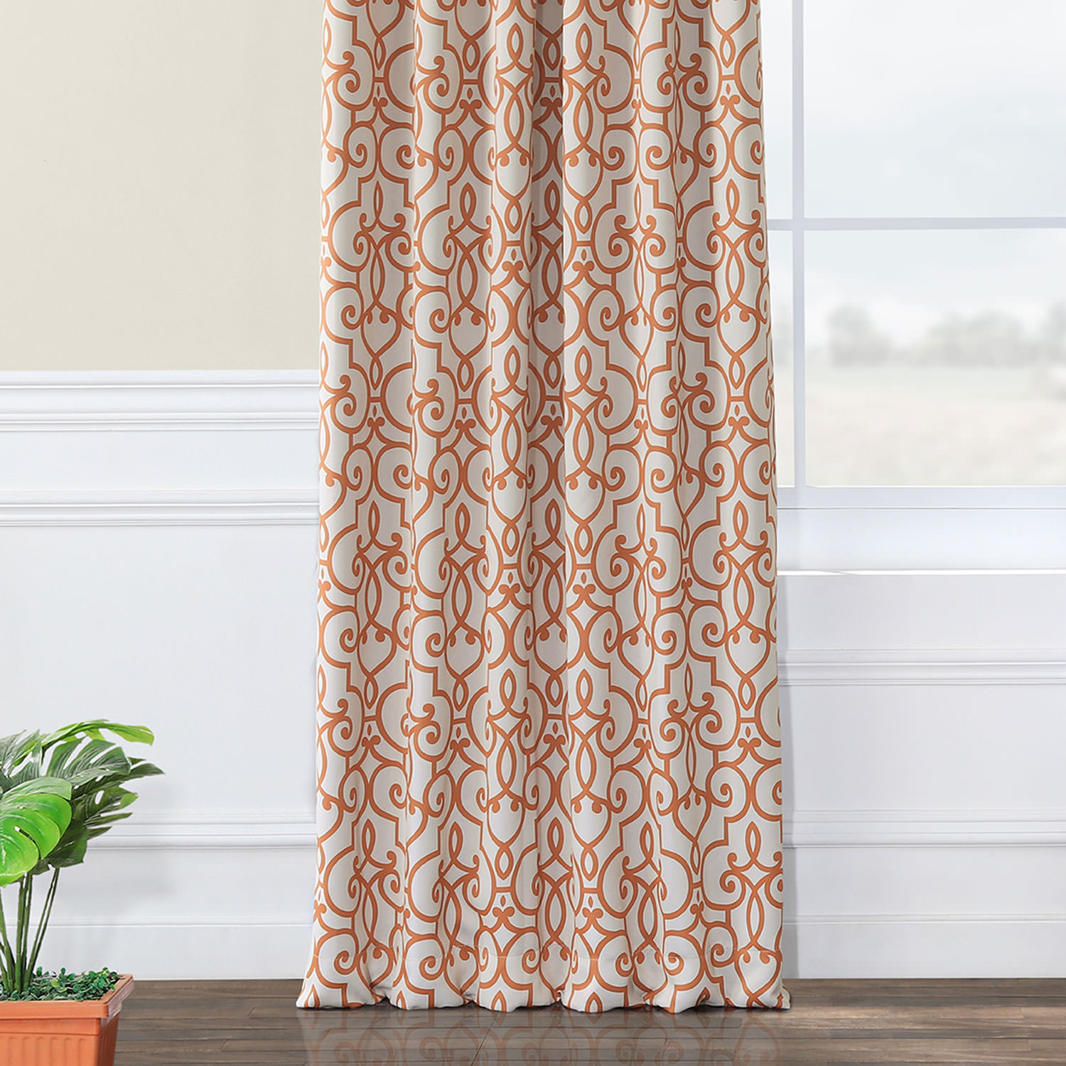 Nouveau Tan Blackout Room Darkening Curtain