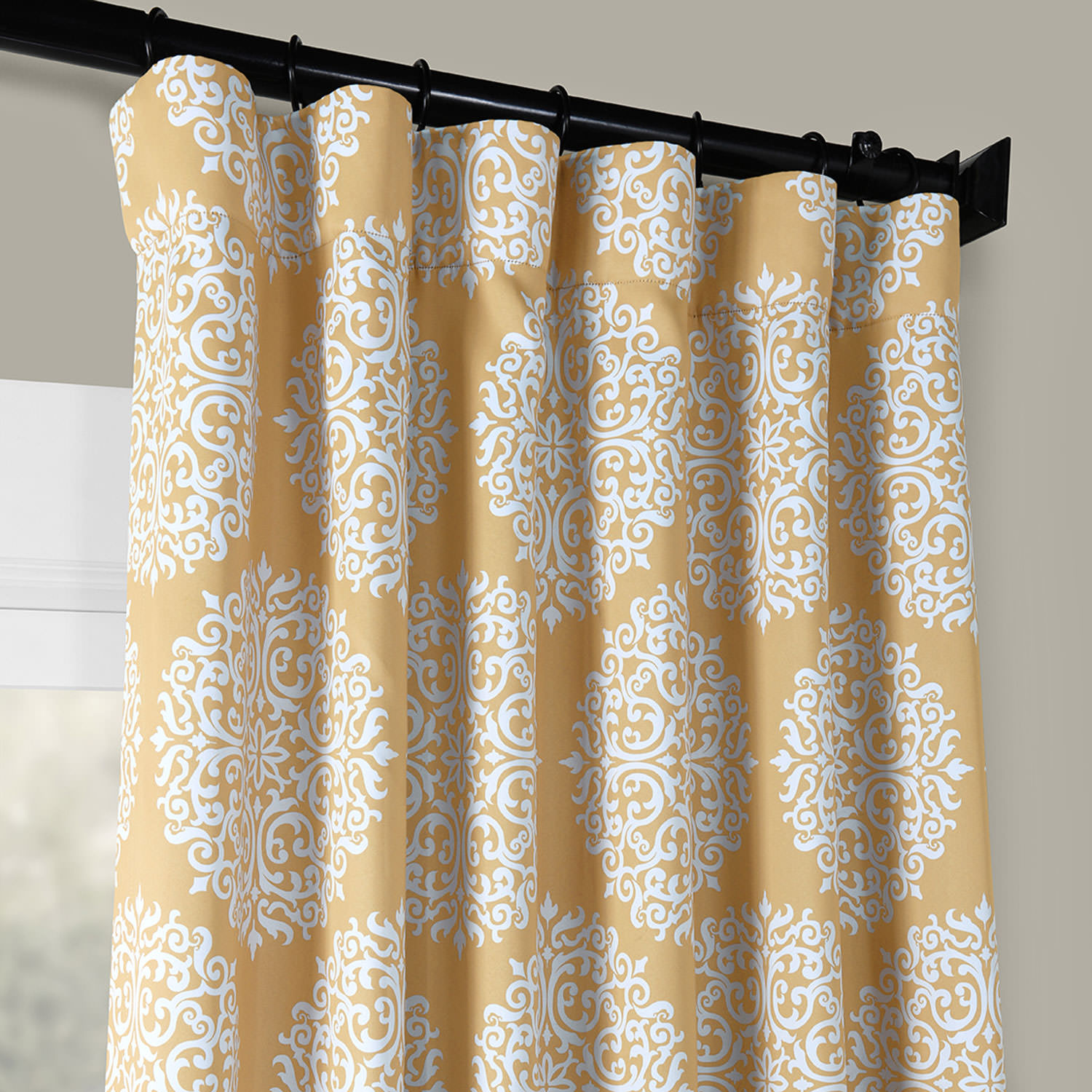 Meridian Gold Blackout Room Darkening Curtain