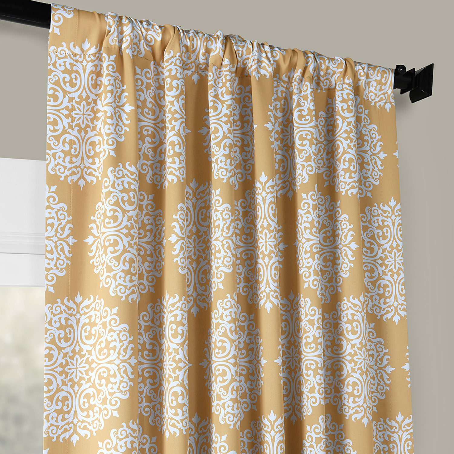 Meridian Gold Blackout Room Darkening Curtain