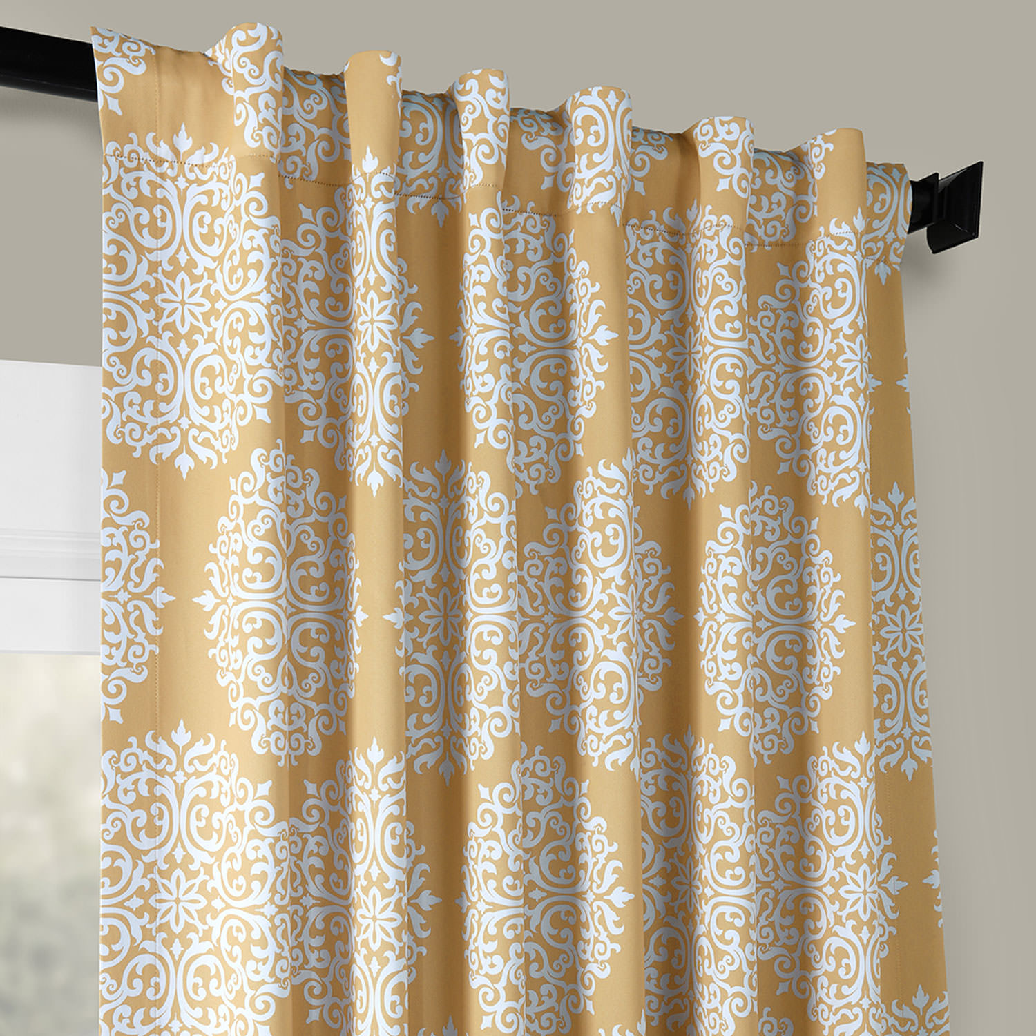 Meridian Gold Blackout Room Darkening Curtain