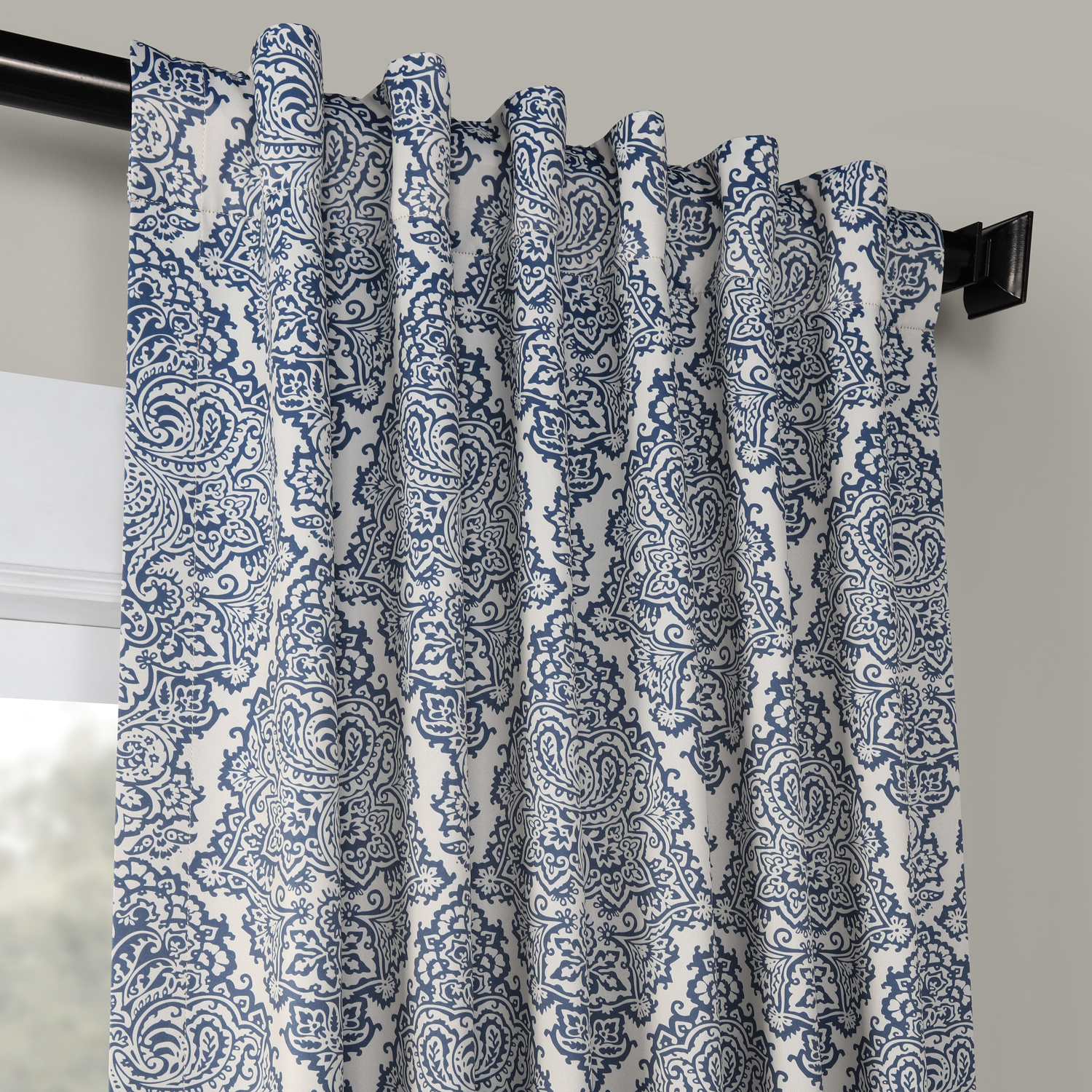 Amara Blue Blackout Room Darkening Curtain