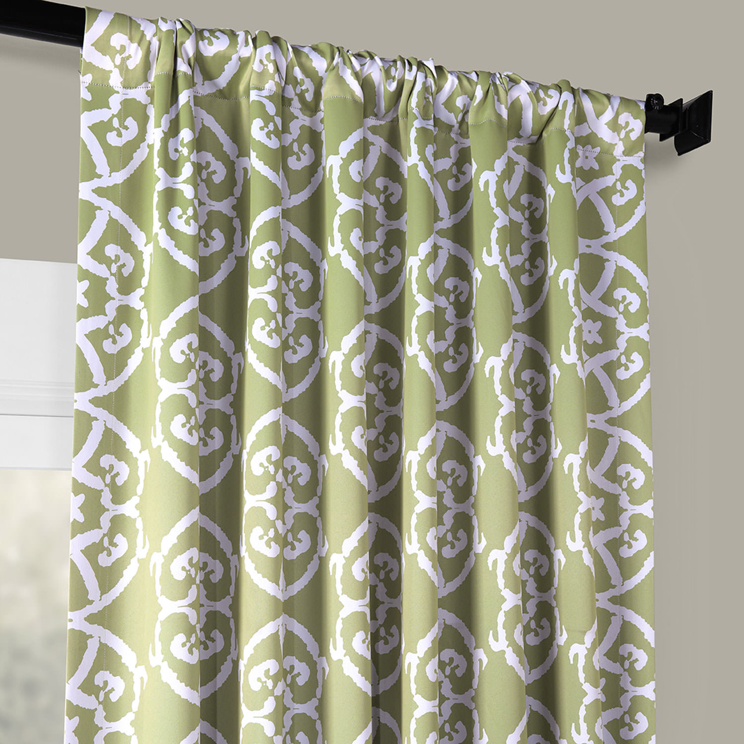 Secret Garden Leaf Green Blackout Room Darkening Curtain