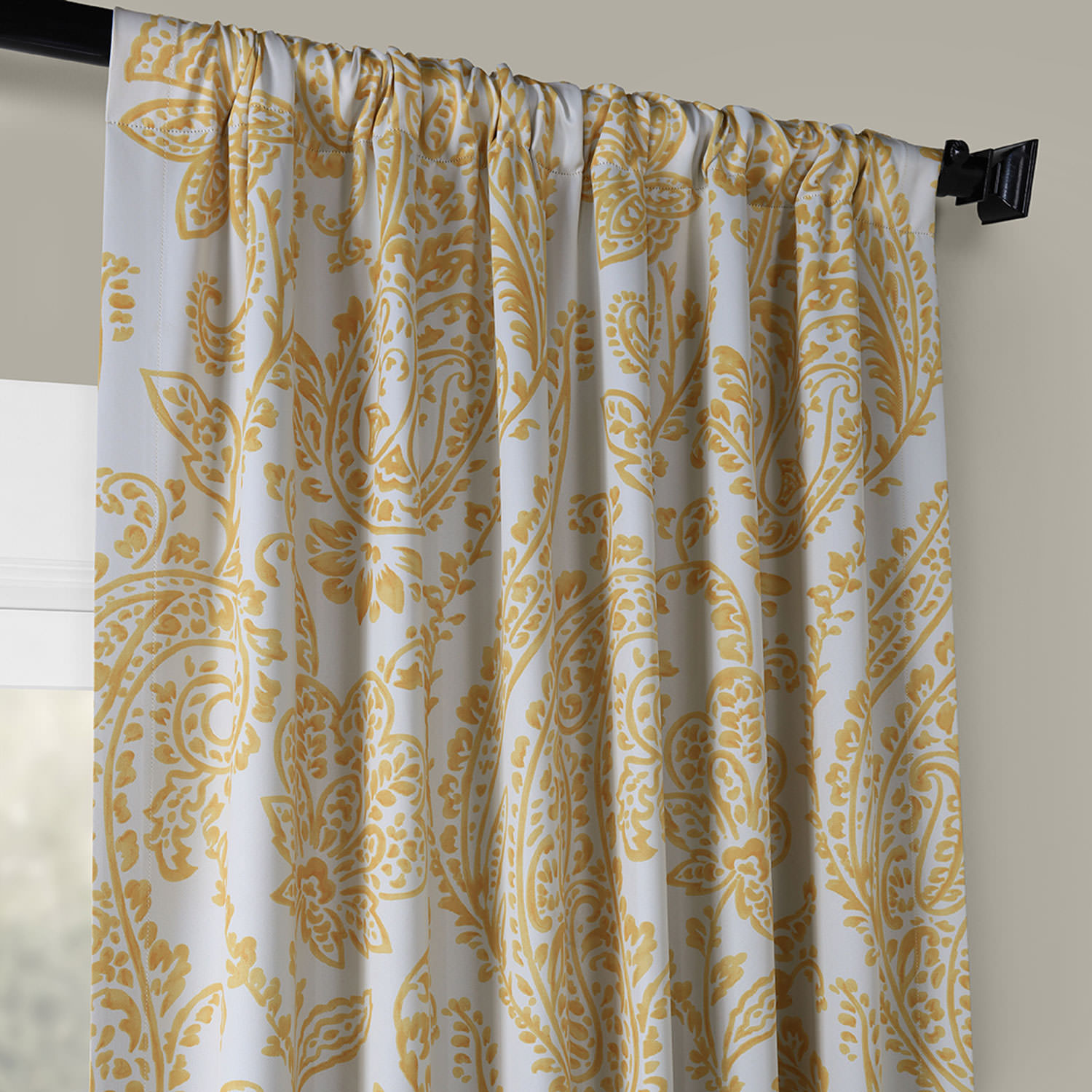 Tea Time Yellow Gold Blackout Room Darkening Curtain