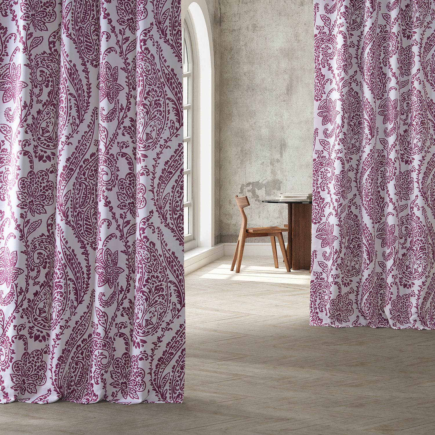 Tea Time Cranberry Blackout Room Darkening Curtain