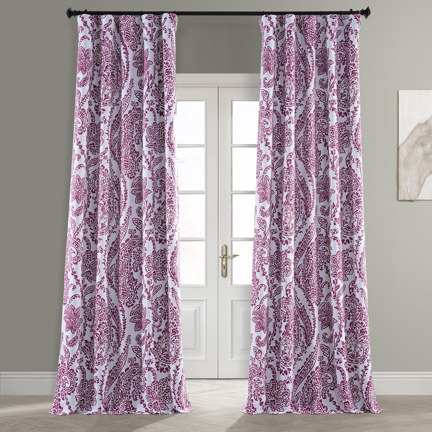 Tea Time Cranberry Blackout Room Darkening Curtain