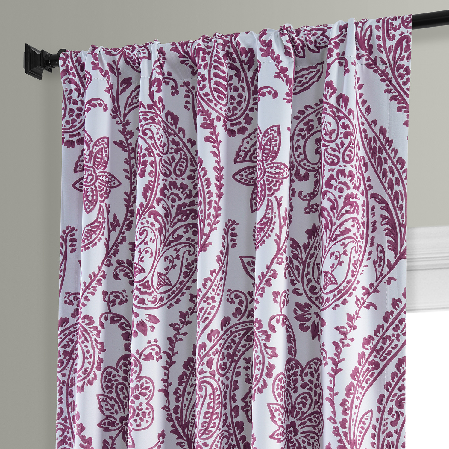 Tea Time Cranberry Blackout Room Darkening Curtain