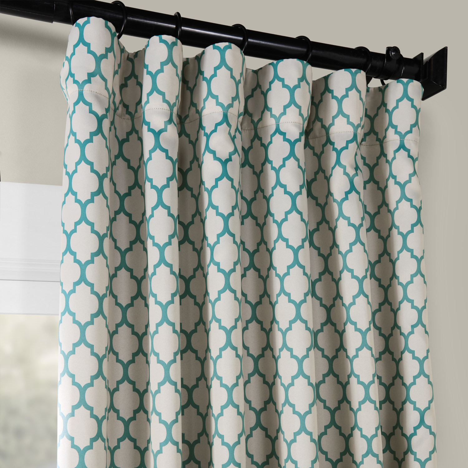 Casablanca Teal Blackout Room Darkening Curtain