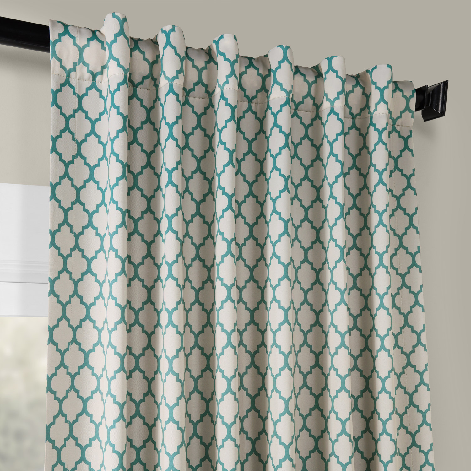 Casablanca Teal Blackout Room Darkening Curtain