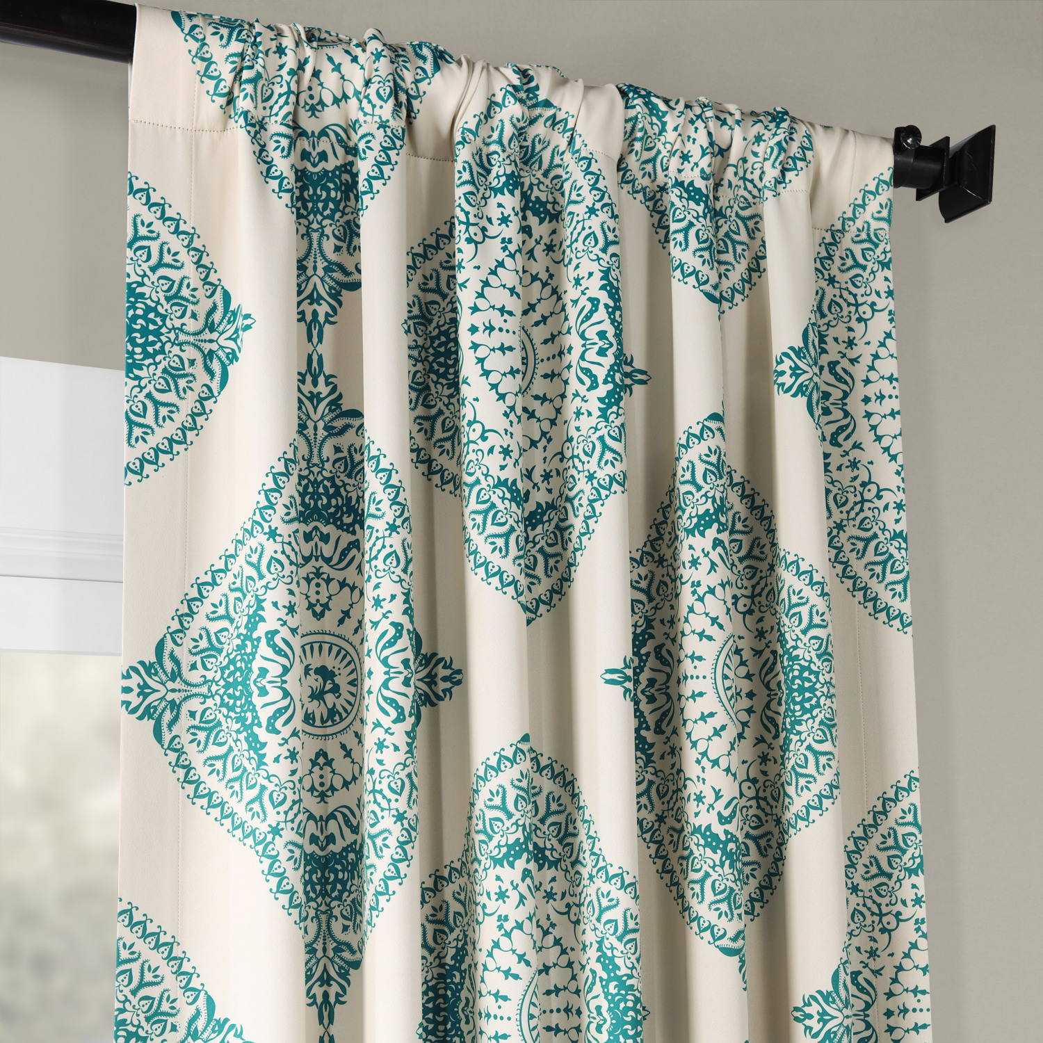 Henna Teal Blackout Room Darkening Curtain