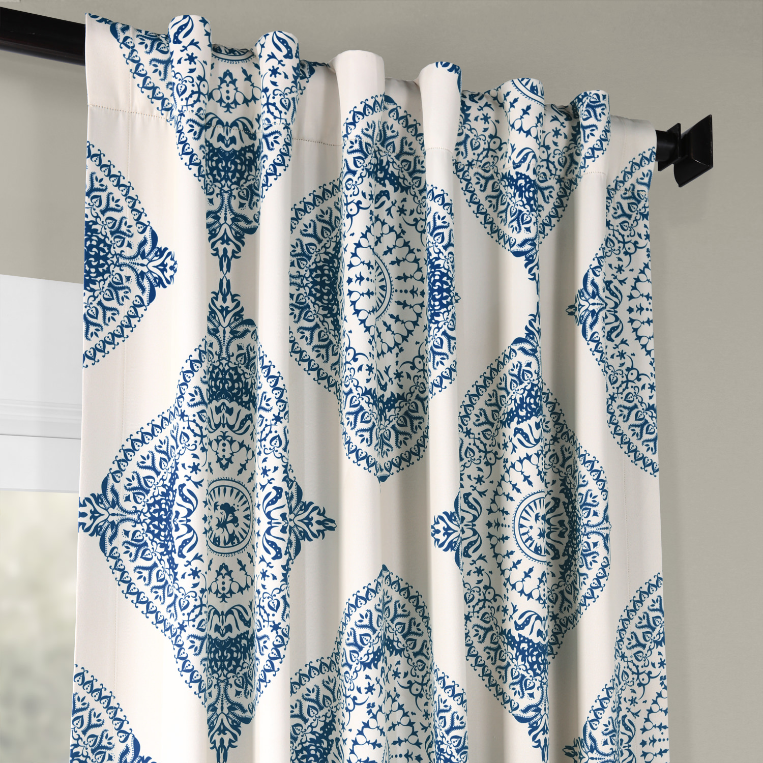 Henna Blue Blackout Room Darkening Curtain