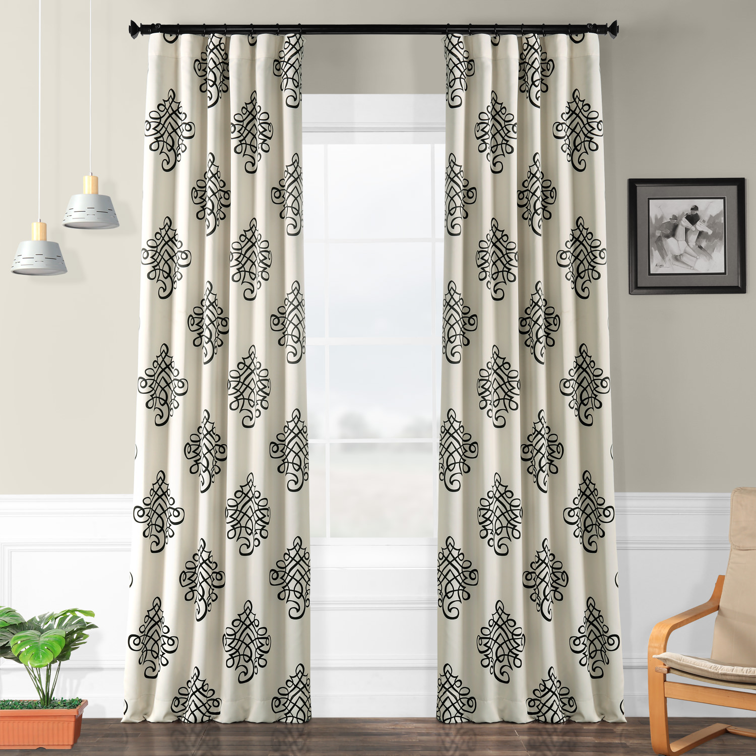 Tugra Blackout Room Darkening Curtain